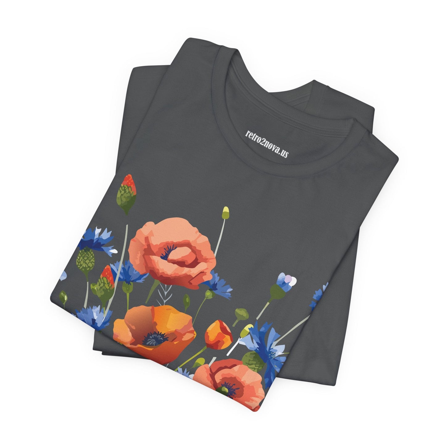 Unisex Floral Shirt Floral Print Tee Lightweight Breathable Fabric Short Sleeve Casual Wear