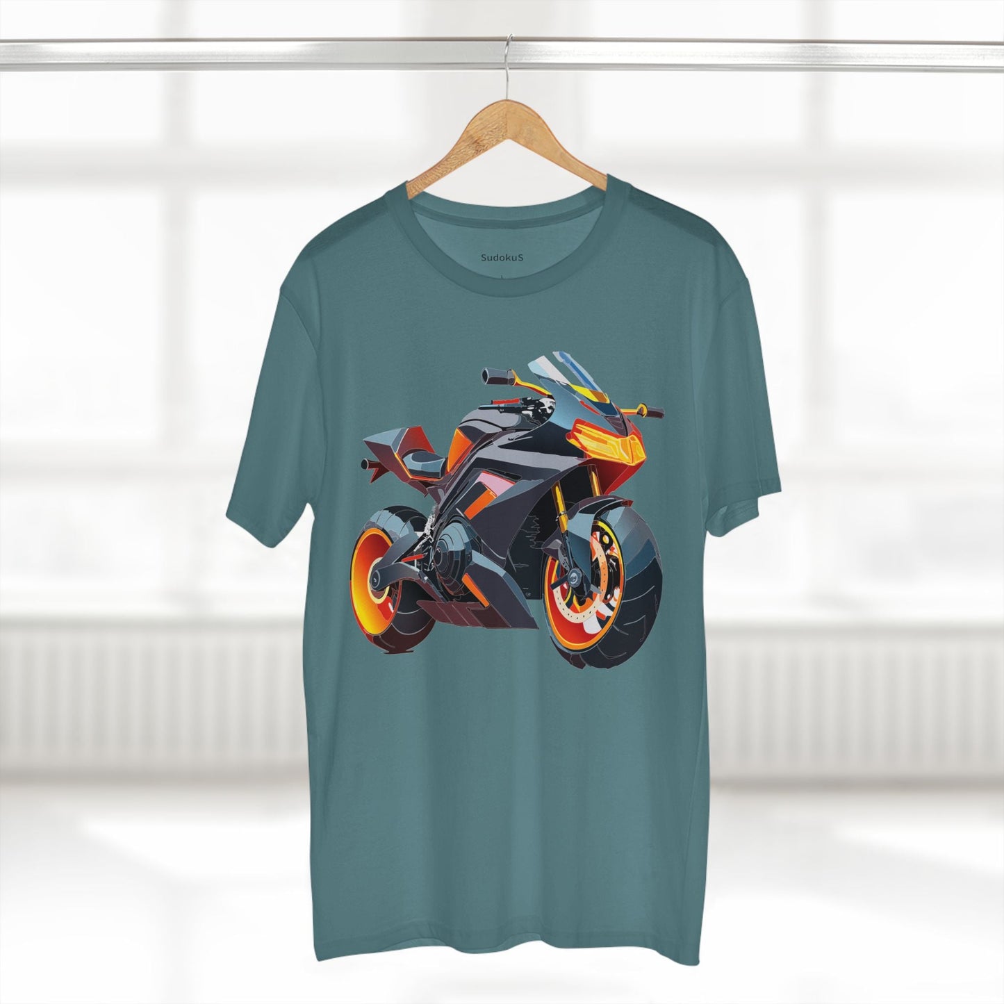 Moto Bike Graphic Unisex 100 Cotton Staple Tee 21