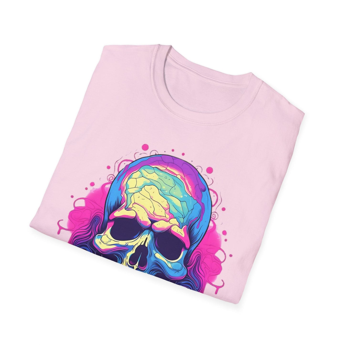 Skull Tee Shirt Unisex Skeleton Design Gildan Softstyle 64000 Ring Spun Cotton Tee