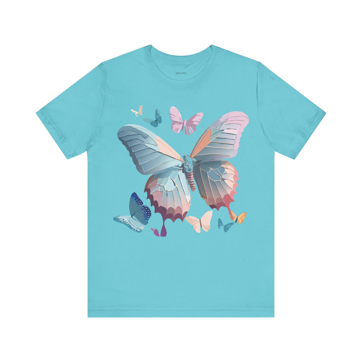 Butterfly Graphic Unisex Cotton Bella+Canvas Tee with Art Design n100