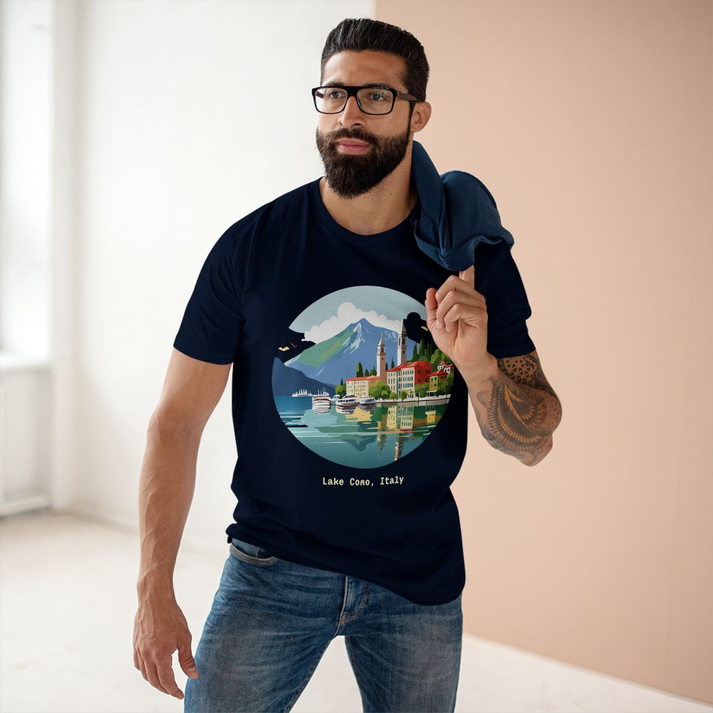 Italy Travel Shirt Unisex Tourist Tee With Original Retro2Nova Art Design Premium Cotton Comfort