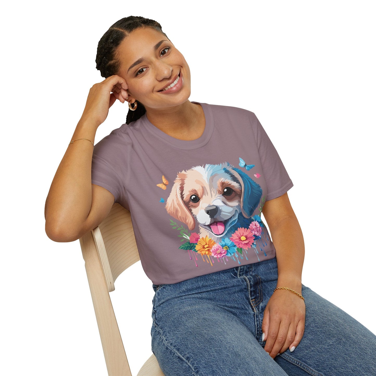 Dog Shirt Unisex Softstyle Tee Gildan 64000 100 Percent Ring Spun Cotton