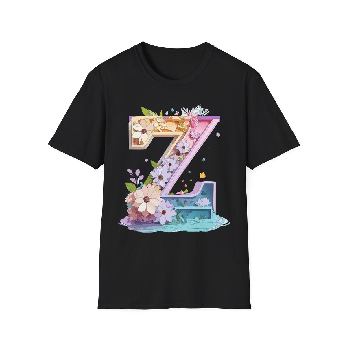 Floral Number 7 T-Shirt | Floral 7 Tee, Birthday 7th, Botanical Number Shirt