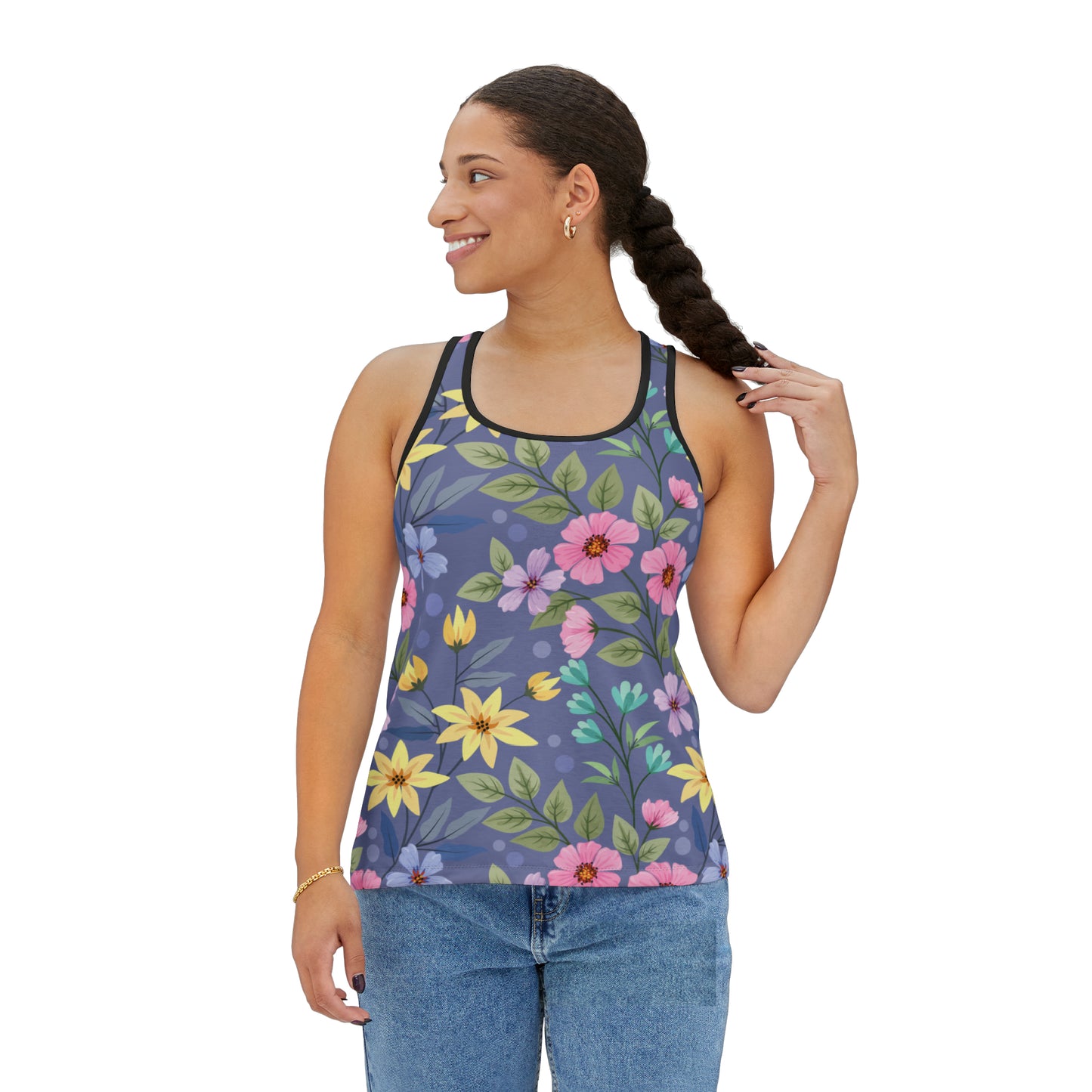 Camiseta de tirantes de verano con estampados florales