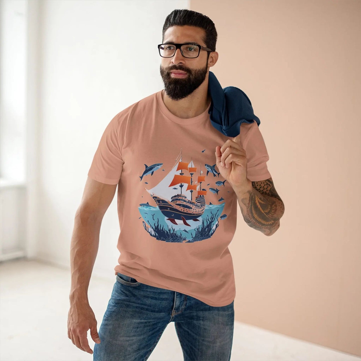 Ocean Coast Graphic Unisex 100 Cotton Staple Tee 26