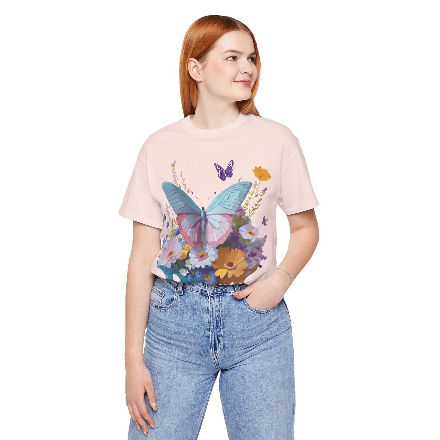 Butterfly Graphic Tee Unisex Short Sleeve Jersey Vintage Artwork Adelpha