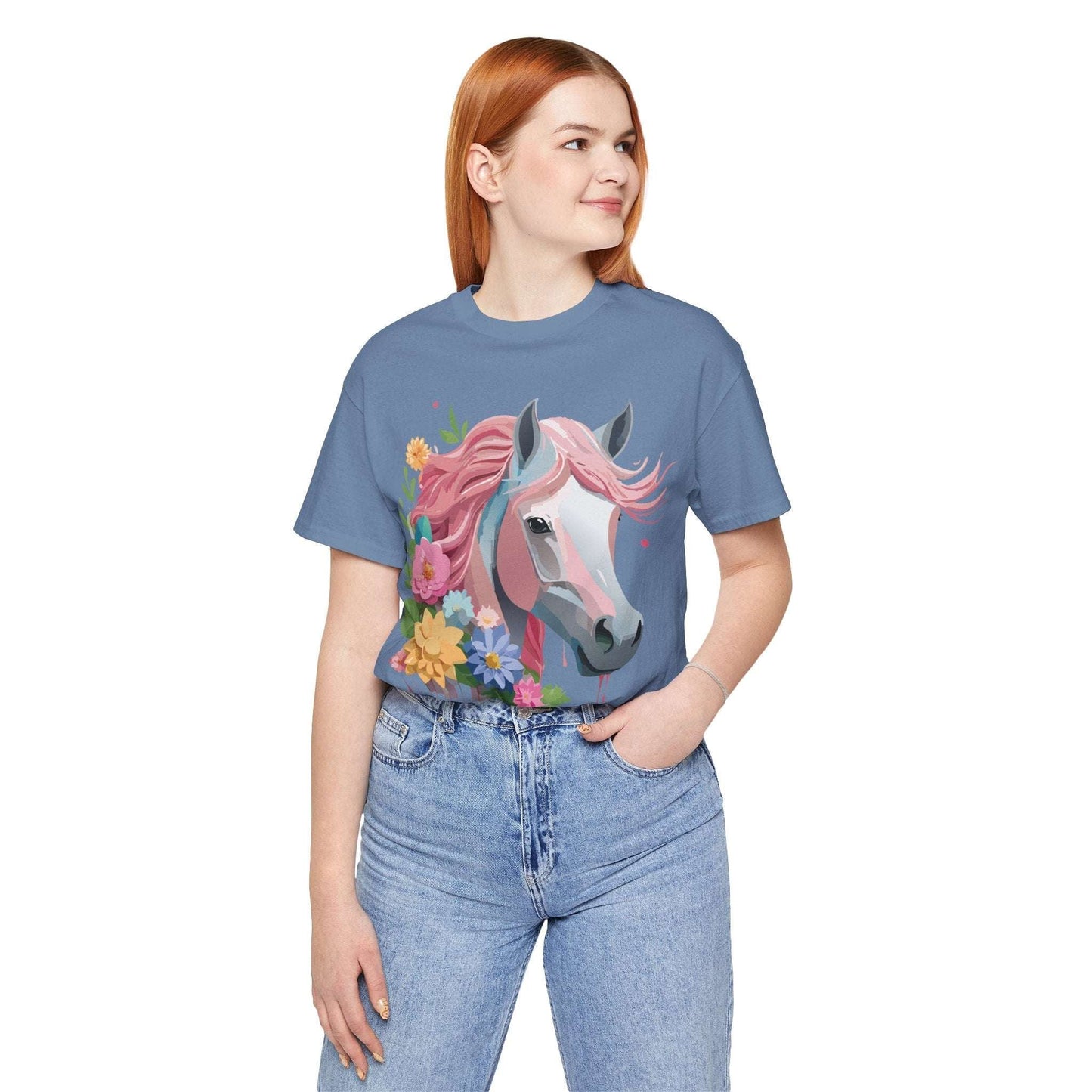 Horse Graphic Unisex 100 Cotton Vintage Animal Art T-Shirt 1