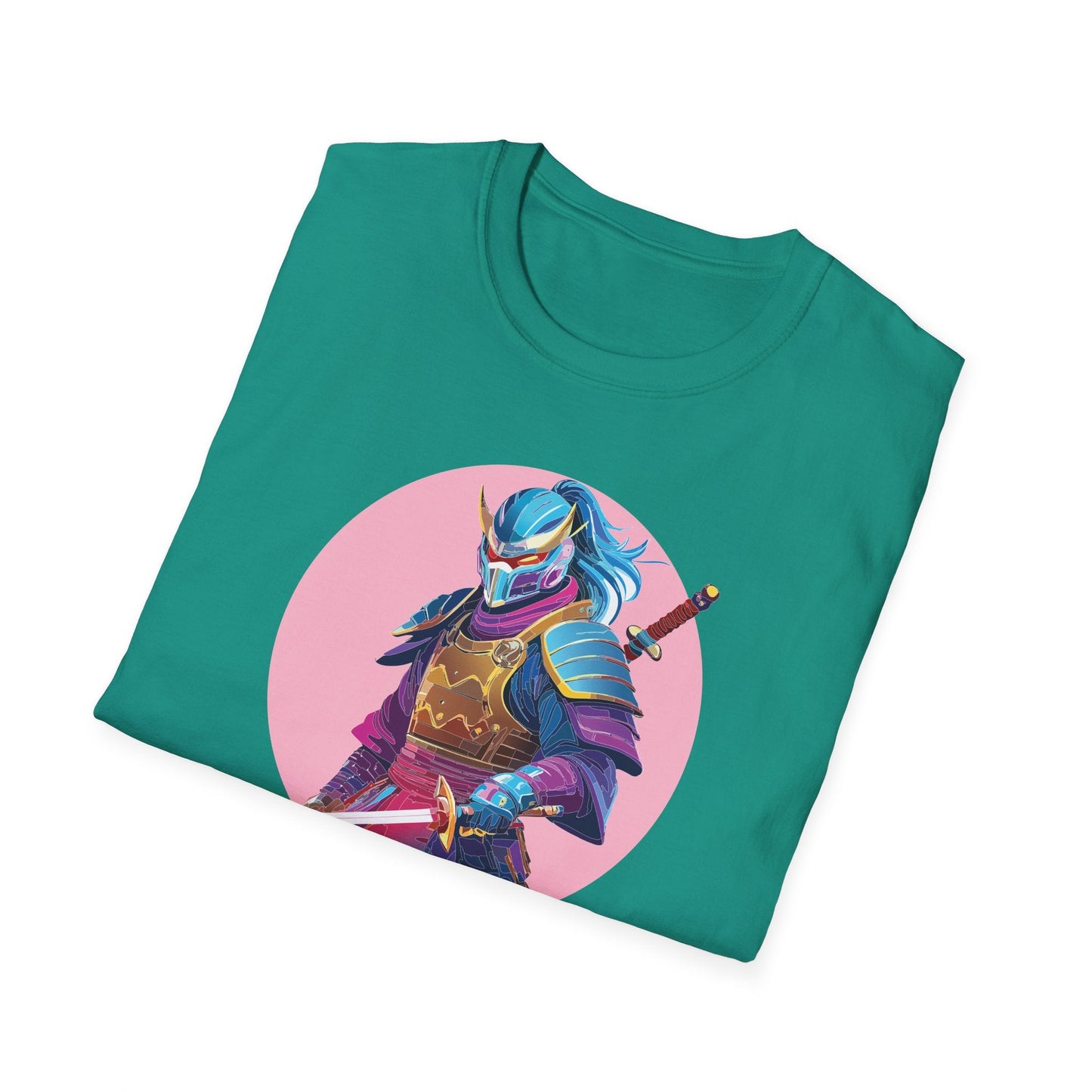 Samurai Themed Unisex Softstyle Tee Shirt Gildan 64000 100 Percent Ring Spun Cotton