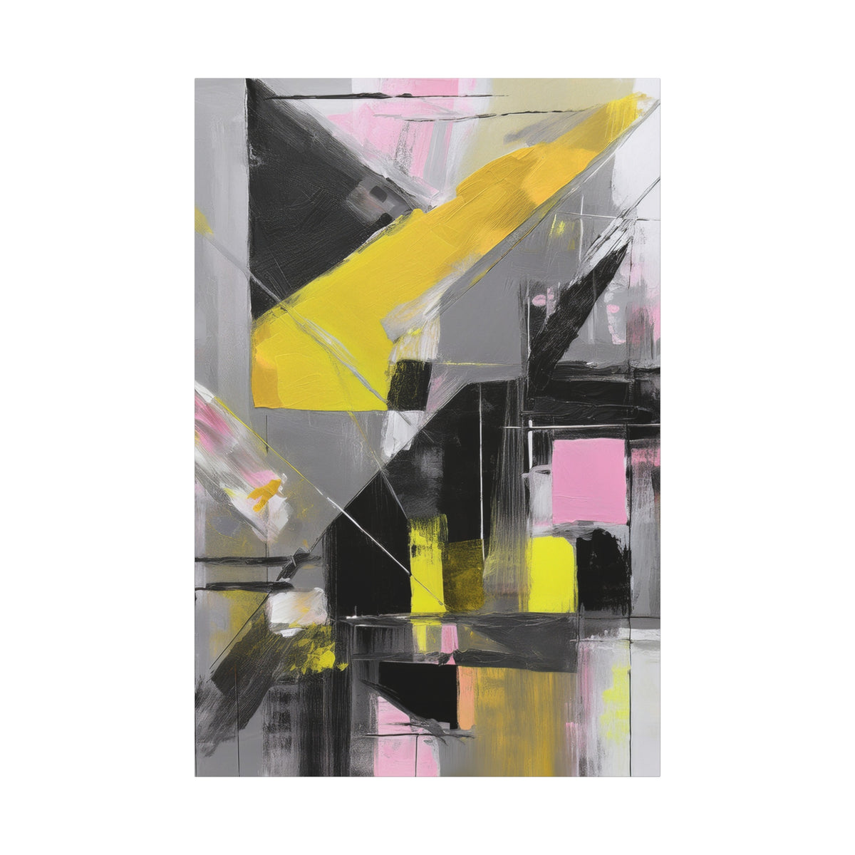 Abstract Geometric Painting Print Canvas 20x24,20x30,24x30 24x32,24x36,30x40 32x48,36x48,40x60 Pine-Wood Inner Frame ABS-38