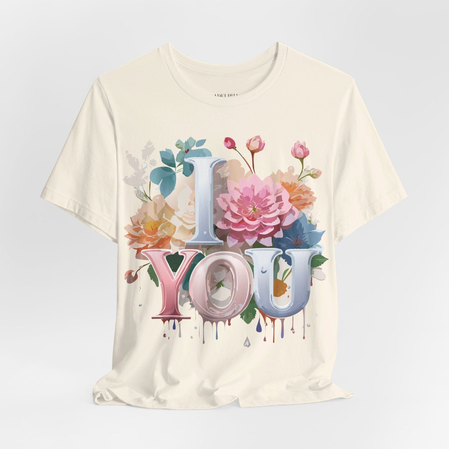 Valentine Day Graphic Unisex 100 Cotton Vintage Artwork with Love and Flower Design Tee 8