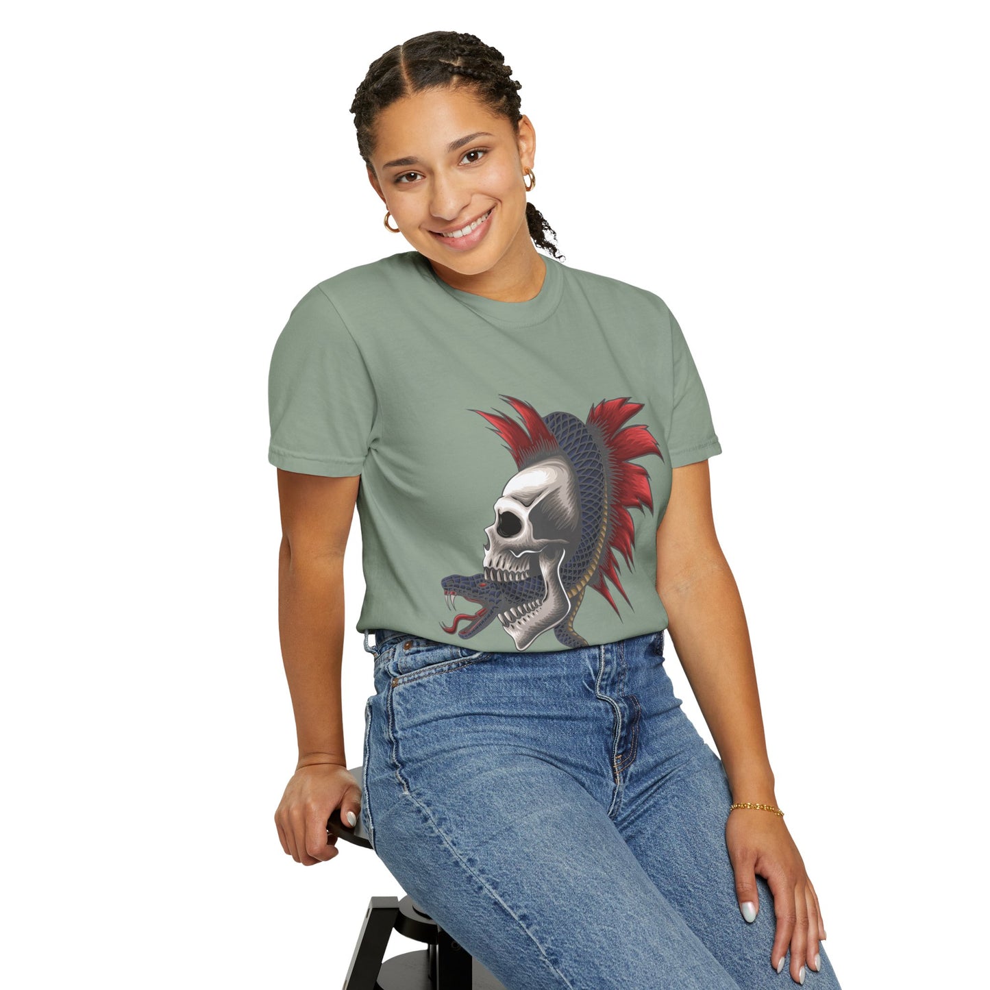 Unisex Cotton Tee Shirt with Skull