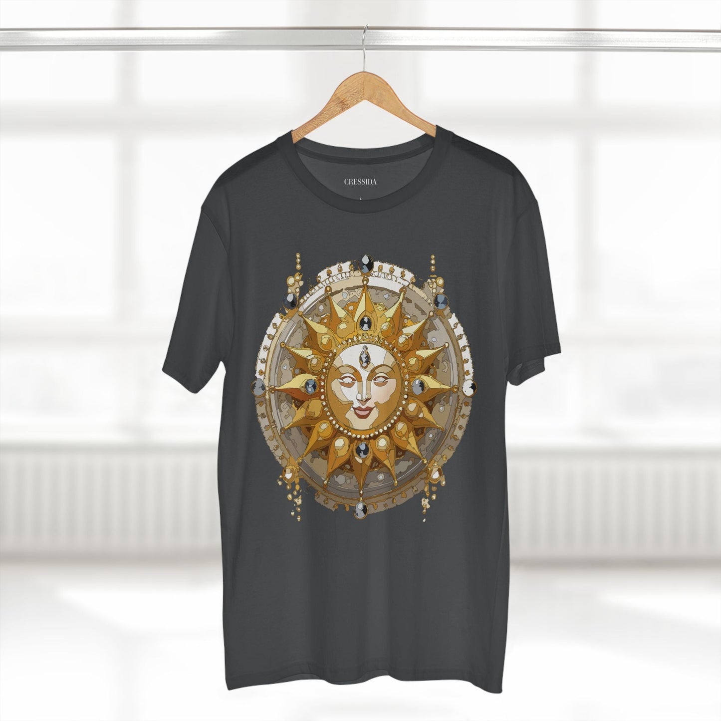 Gold Sun Graphic Unisex 100 Cotton T-Shirt with Golden Art Design 9