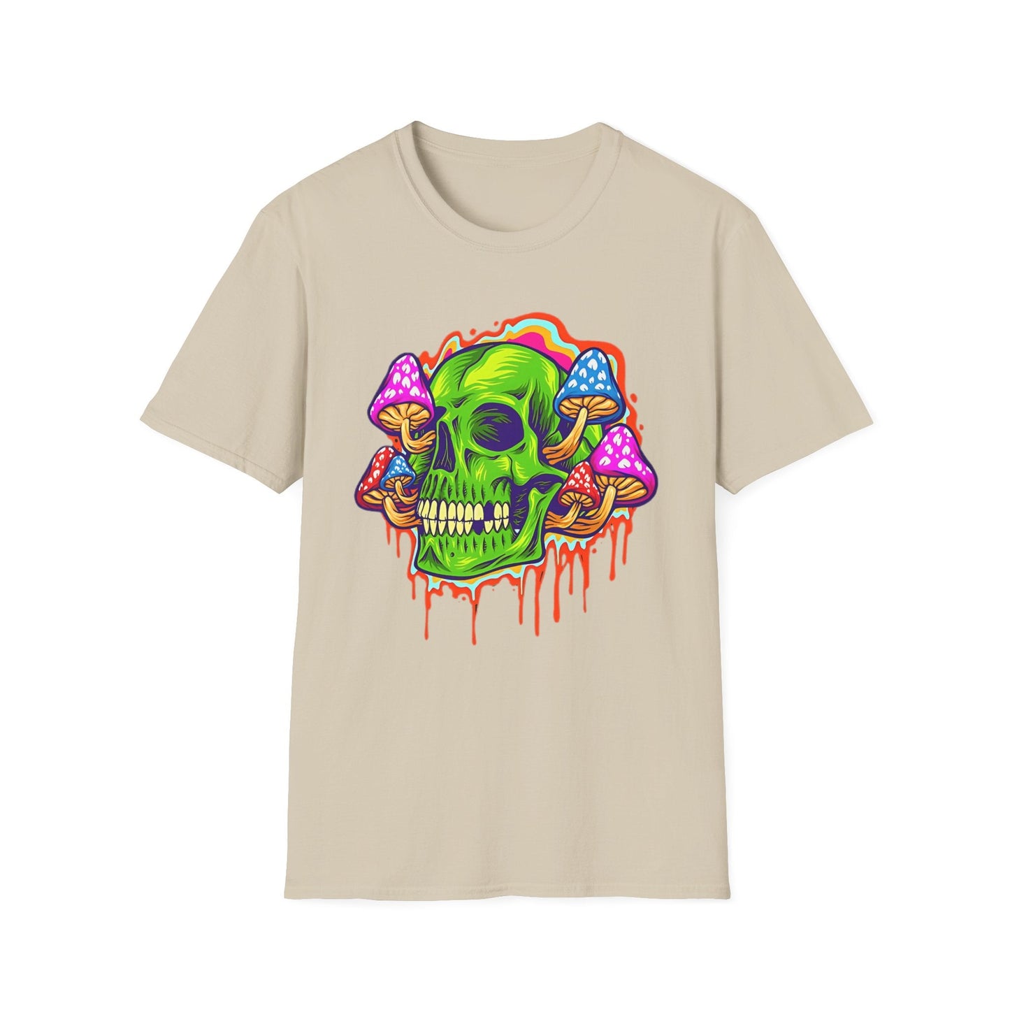 Skull Tee Shirt Unisex Skeleton Shirt With Skull Design Gildan Softstyle 64000 Cotton Tee