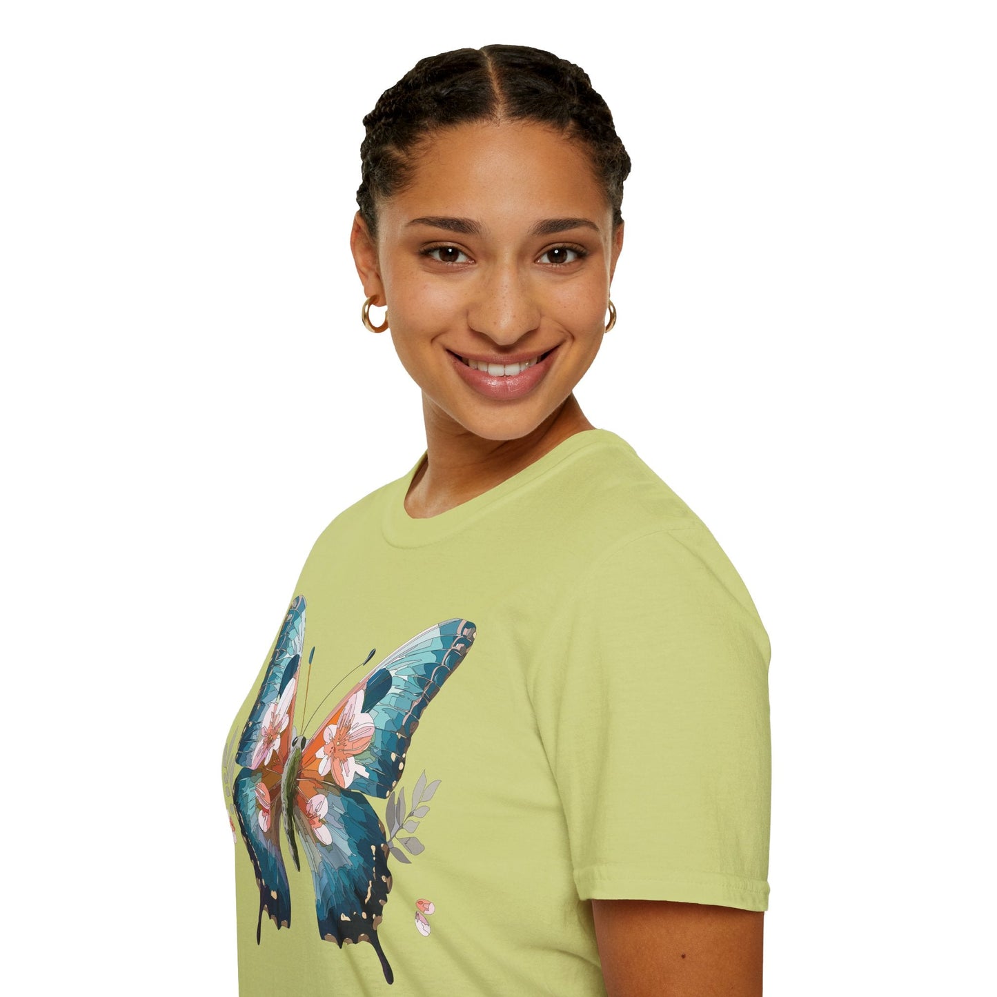 Butterfly Shirt Unisex T Shirt Monarch Butterfly Print Gildan Softstyle 64000 Cotton Tee Classic
