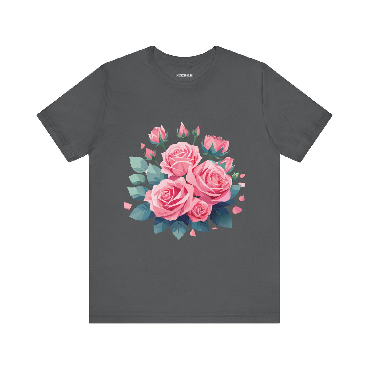 Floral Graphic Unisex Cotton Bella+Canvas Tee with Flowers Design ab104
