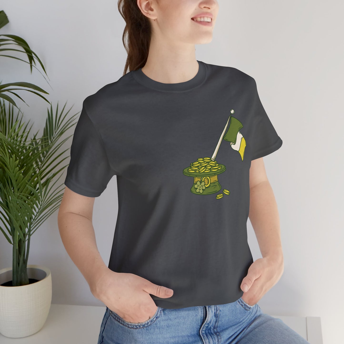 Unisex Cotton Tee Shirt with Lucky Prints