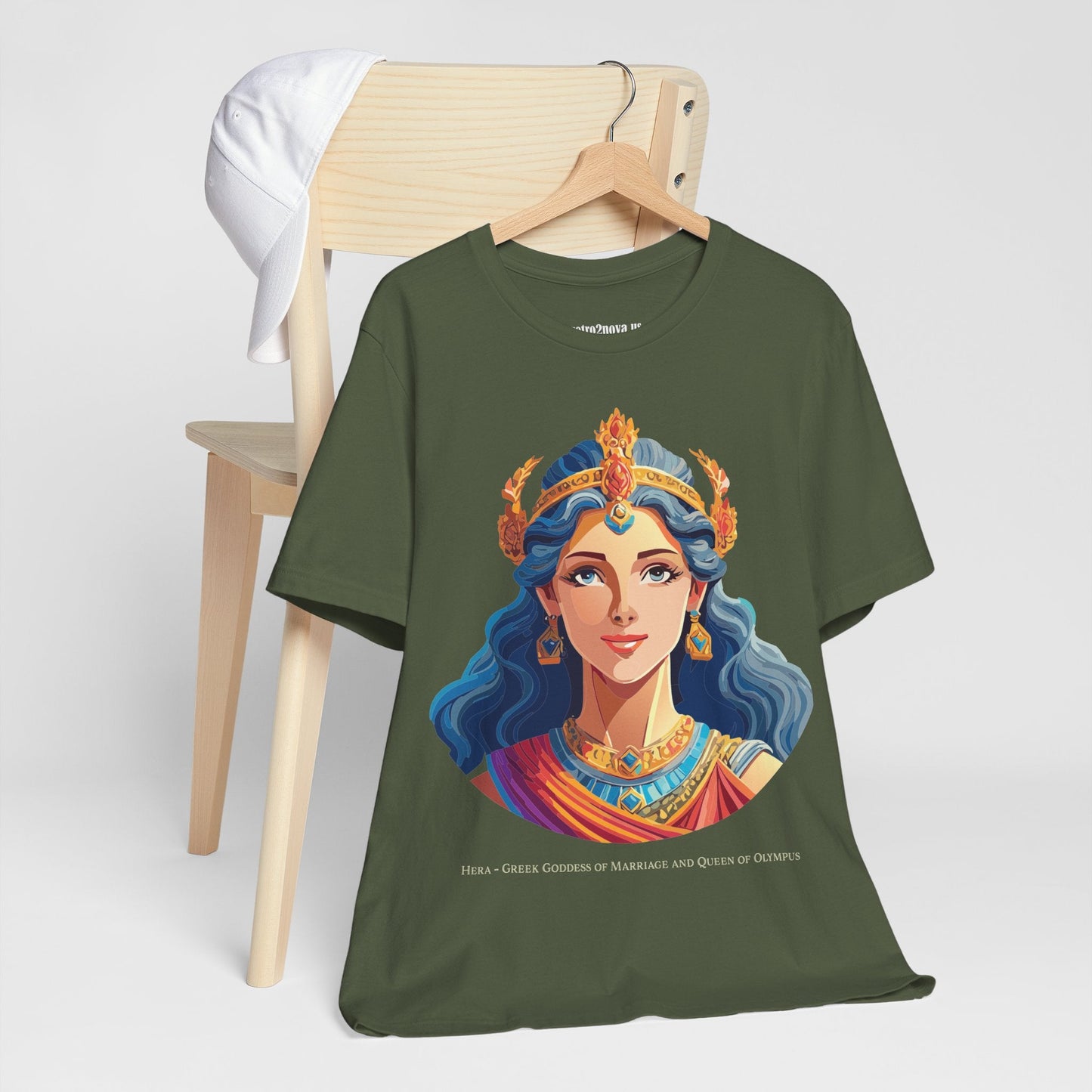Hera Goddess Shirt Unisex Graphic Cotton Tee Featuring Original Retro2Nova Artwork