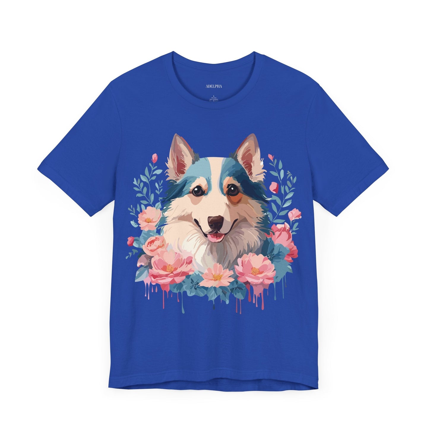 Unisex Graphic Dog Shirt Vintage Inspired Tee Art Design By Adelpha Premium Short Sleeve