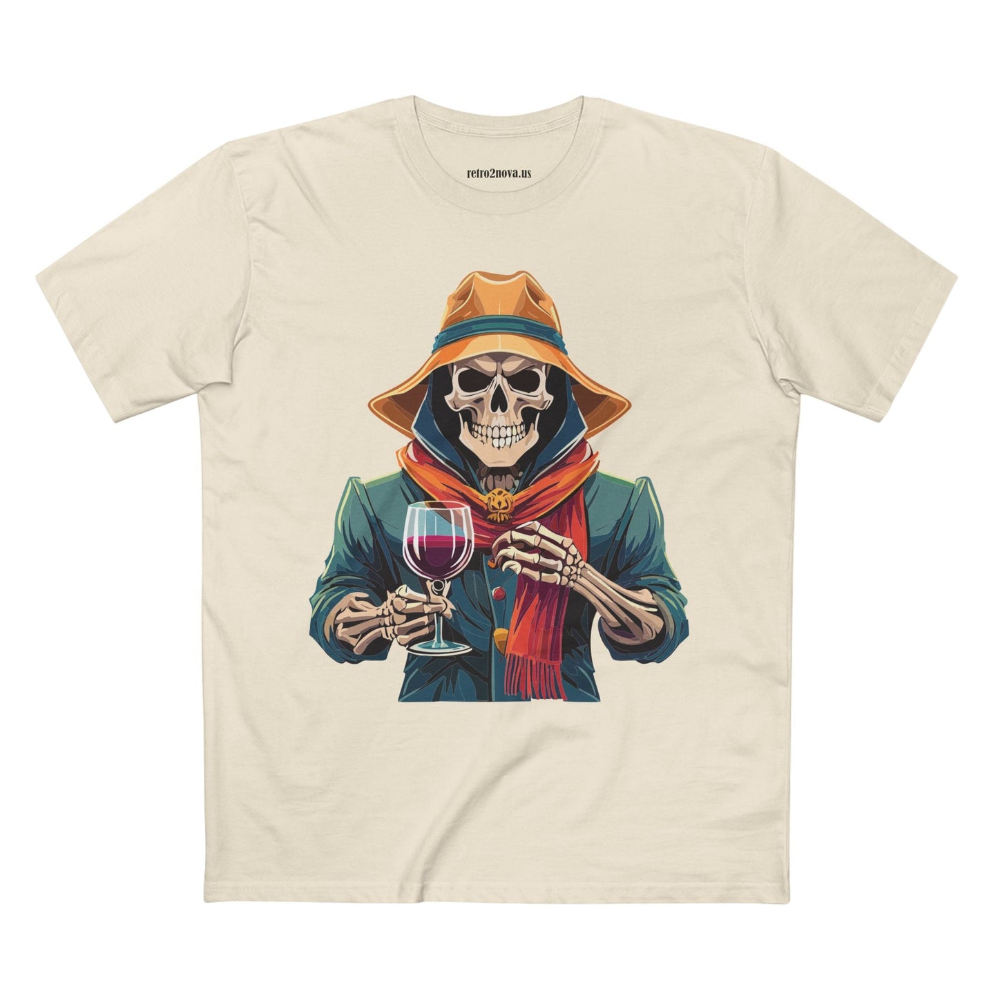 Skull Shirt Unisex Skeleton Tee Premium Cotton Art Design By Retro2Nova Original Artwork
