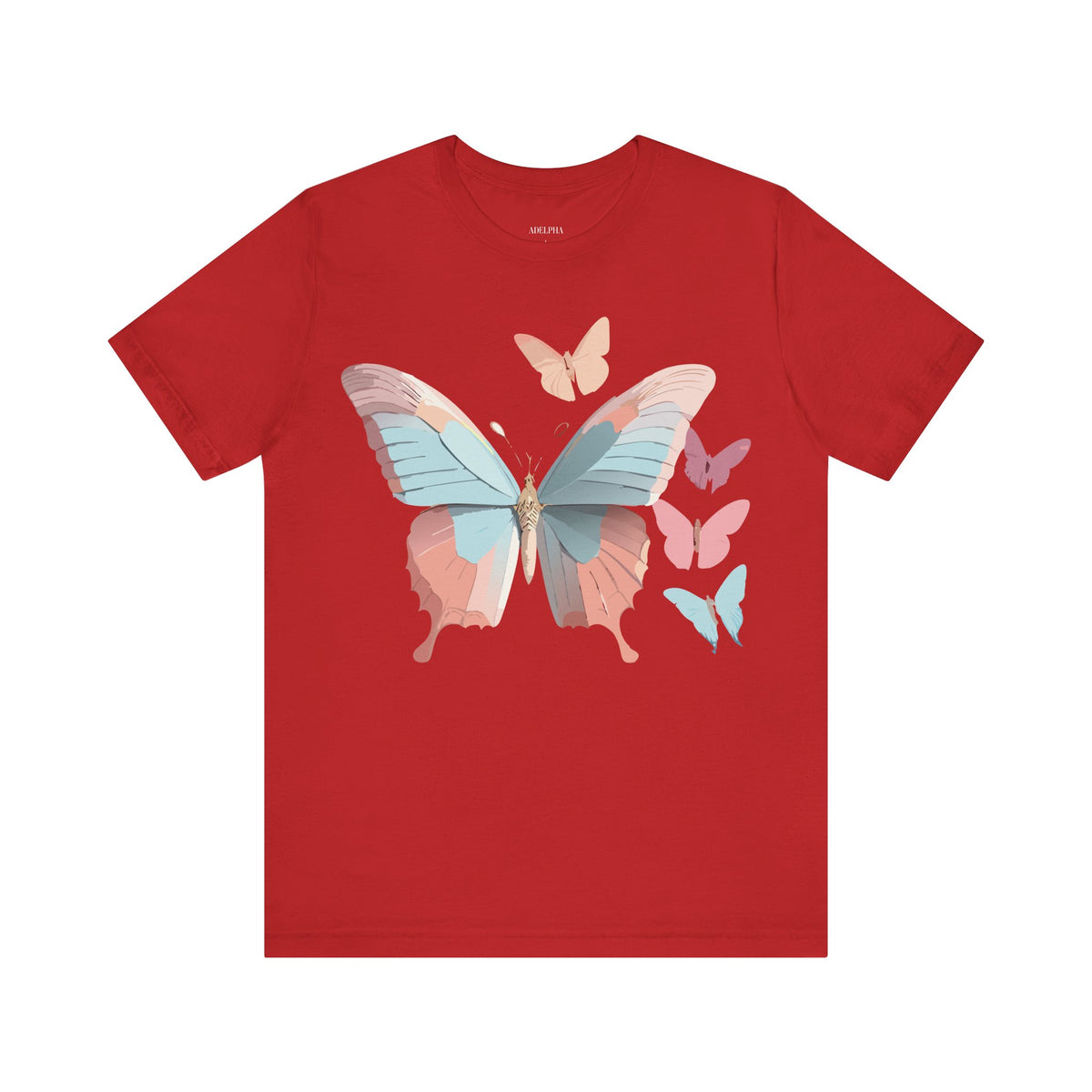Butterfly Graphic Unisex Cotton Bella+Canvas Tee with Art Design n93
