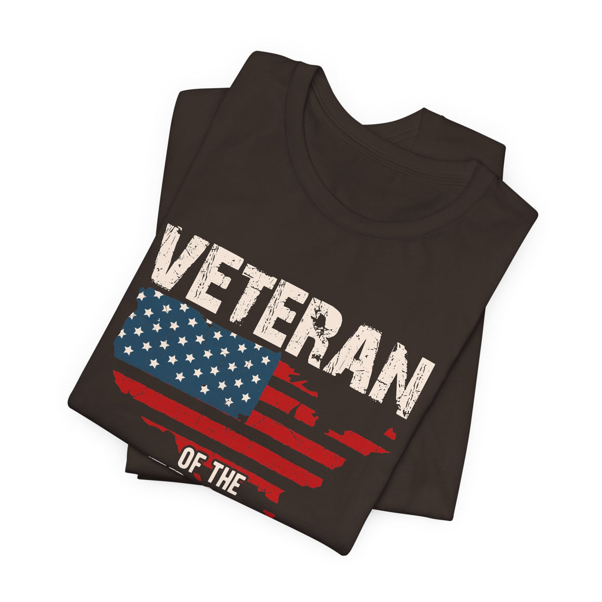 Veteran of the United States Army Tee American Flag Distressed Military Unisex Cotton Shirt v6