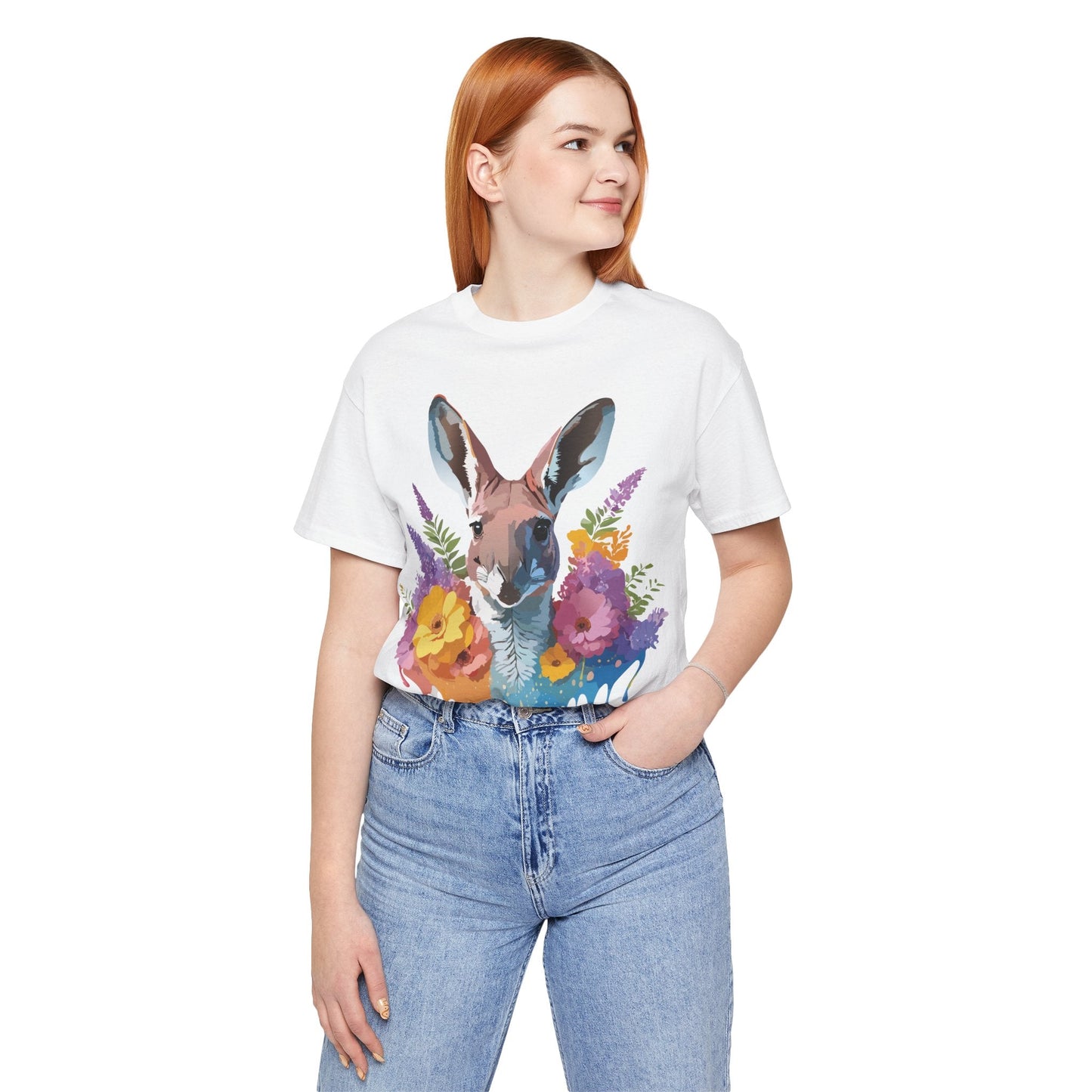 Kangaroo Graphic Unisex 100 Cotton Vintage Animal Artwork Tee 8