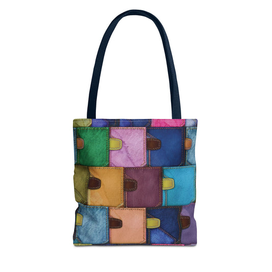 Denim Canvas Bag, Tote Bag Denim Printify