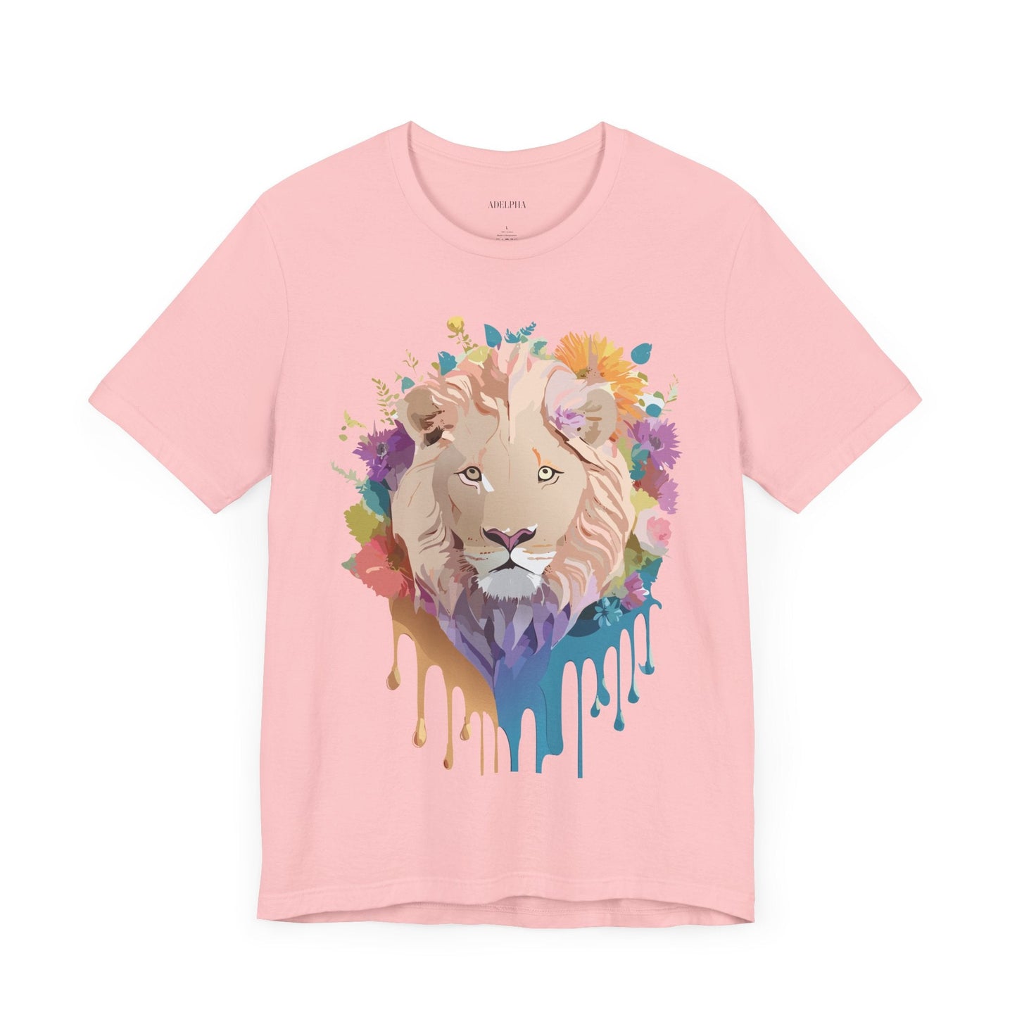 Lion Graphic Tee Unisex Short Sleeve Shirt By Adelpha Vintage Inspired Premium Artwork
