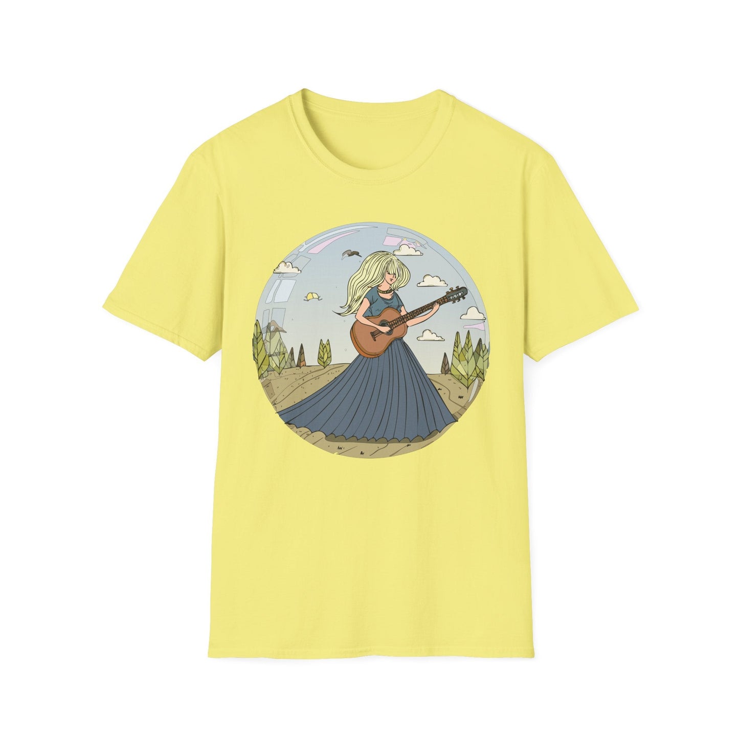 Womens Graphic T Shirt Art Design Tee Softstyle Cotton Ring-Spun Unisex Short Sleeve