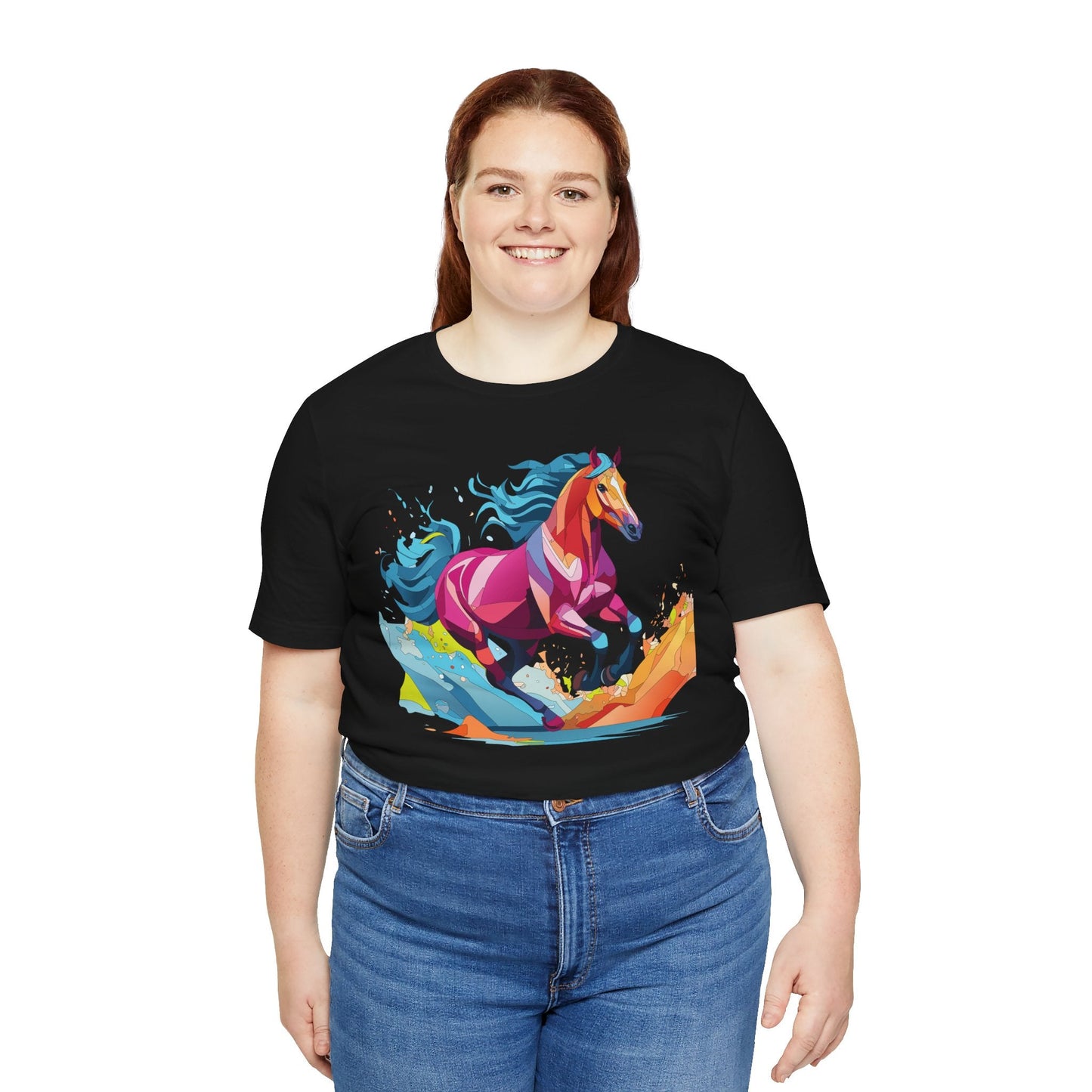Unisex Animal Tee Shirt With Wild Animals Art Design Short Sleeve Casual Wear Everyday
