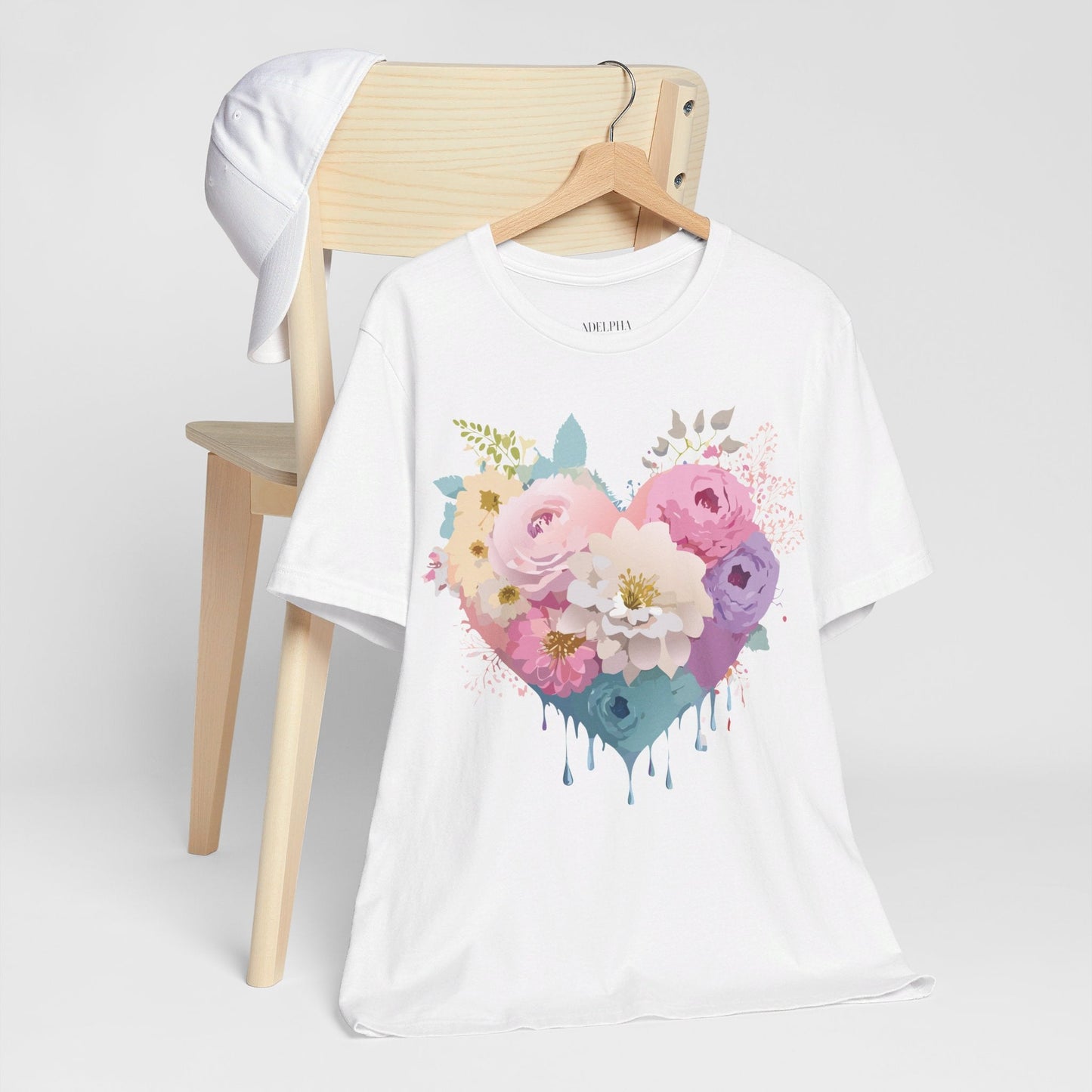 Valentine Graphic Tee Unisex Short Sleeve Shirt With Adelpha Vintage Artwork Design