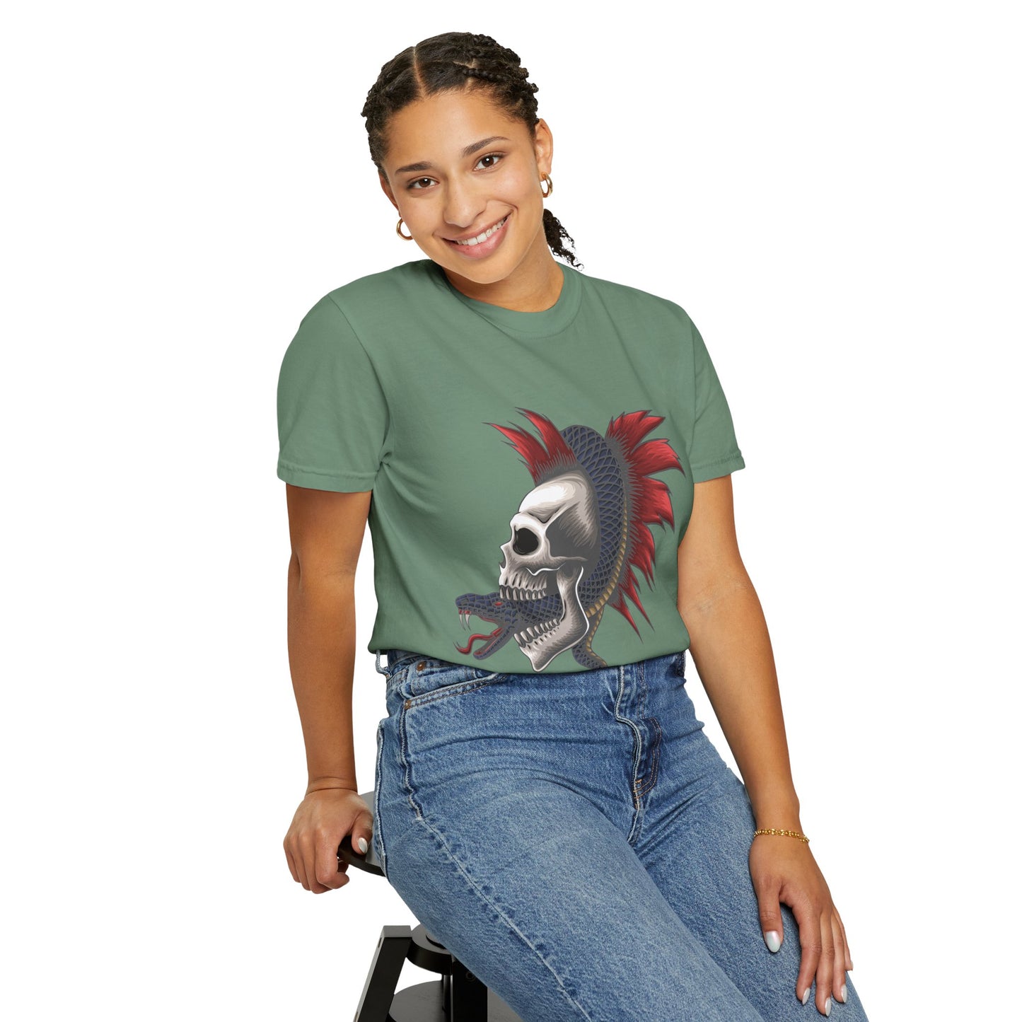 Unisex Cotton Tee Shirt with Skull