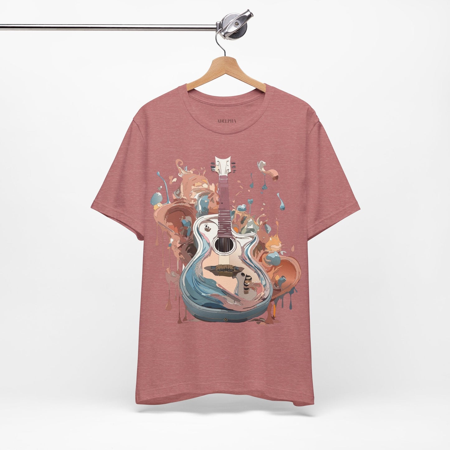 Music Graphic Unisex 100 Cotton Vintage Art with Musical Elements Tee 56