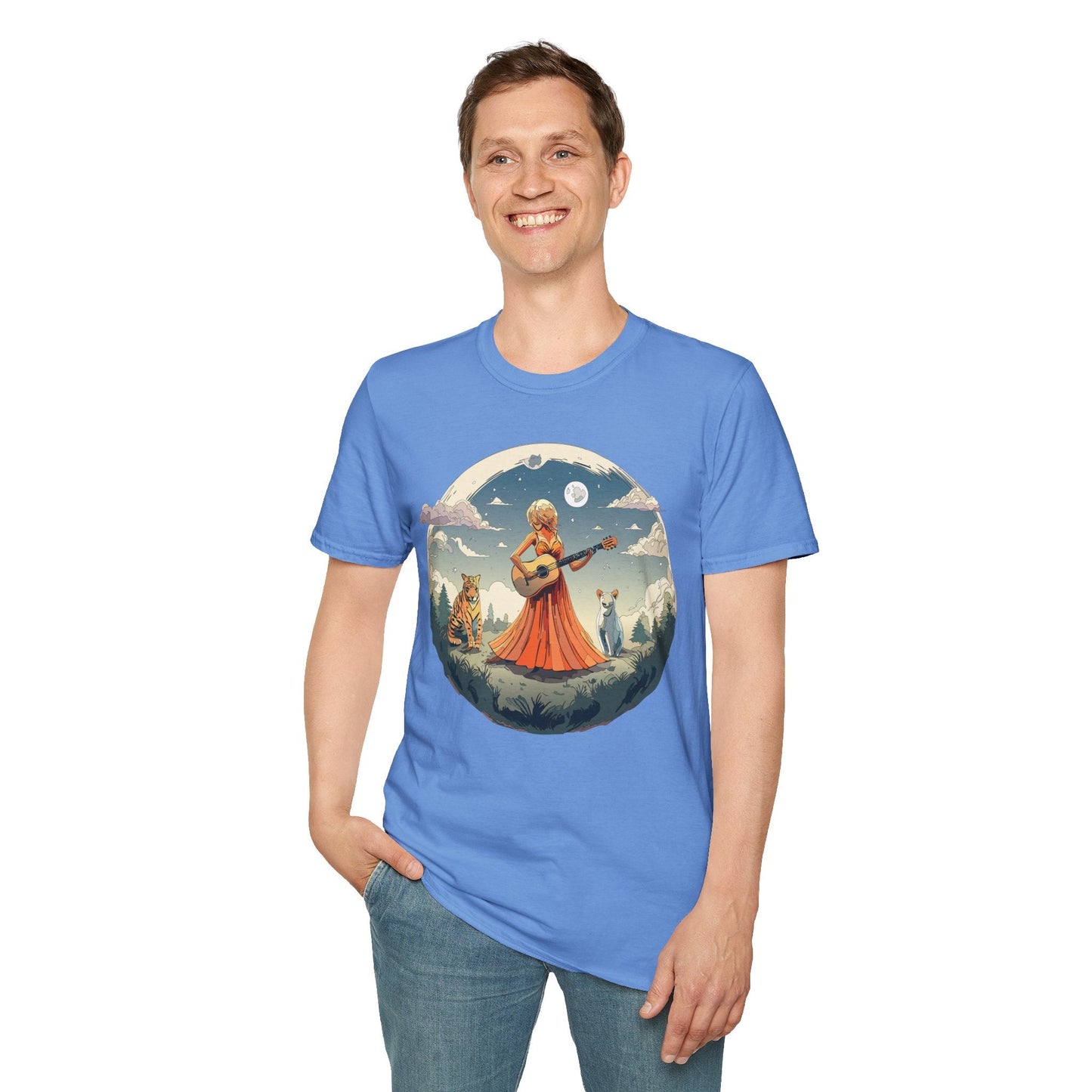 Womens Graphic T Shirt Art Design Tee Ladies Unisex Softstyle Cotton Tee Gildan 64000 Comfort