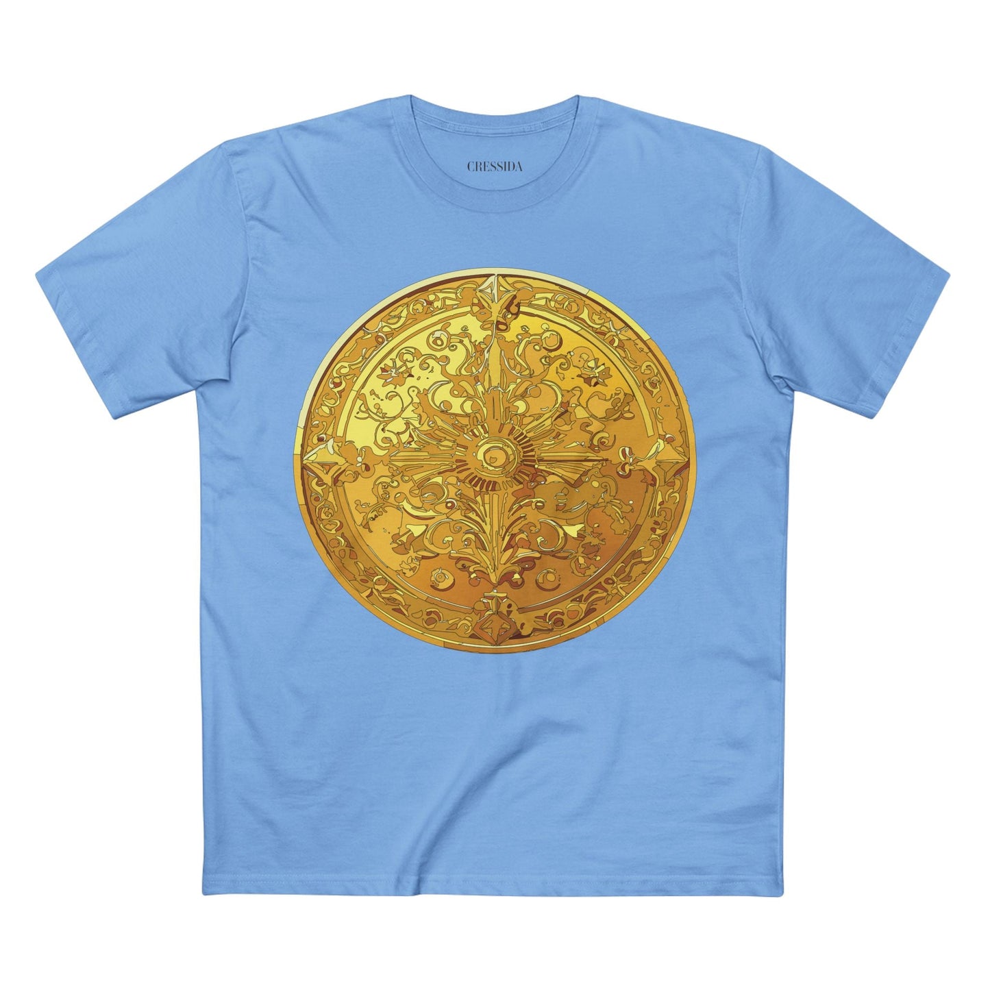 Antique Gold Coin Graphic Design T-Shirt Unisex 100 Cotton With Golden Print Artwork Tee 24