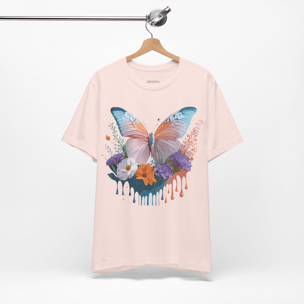 Butterfly Graphic Unisex Cotton Bella+Canvas Tee with Art Design n15