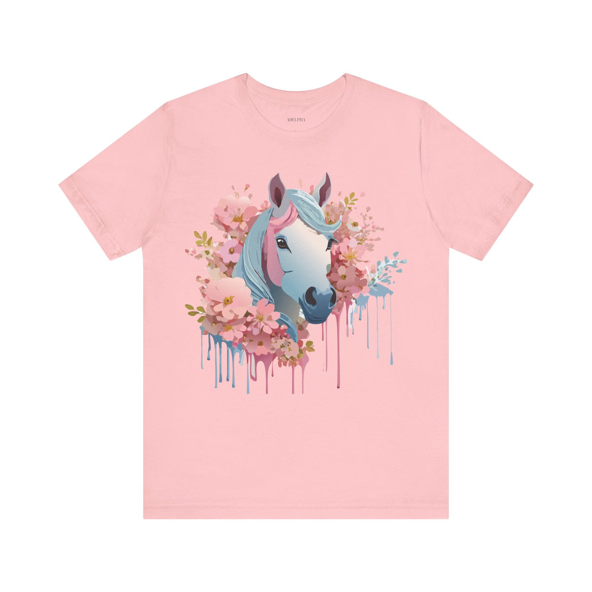 Horse Graphic Unisex Cotton Bella+Canvas Tee with Art Animal Design e31