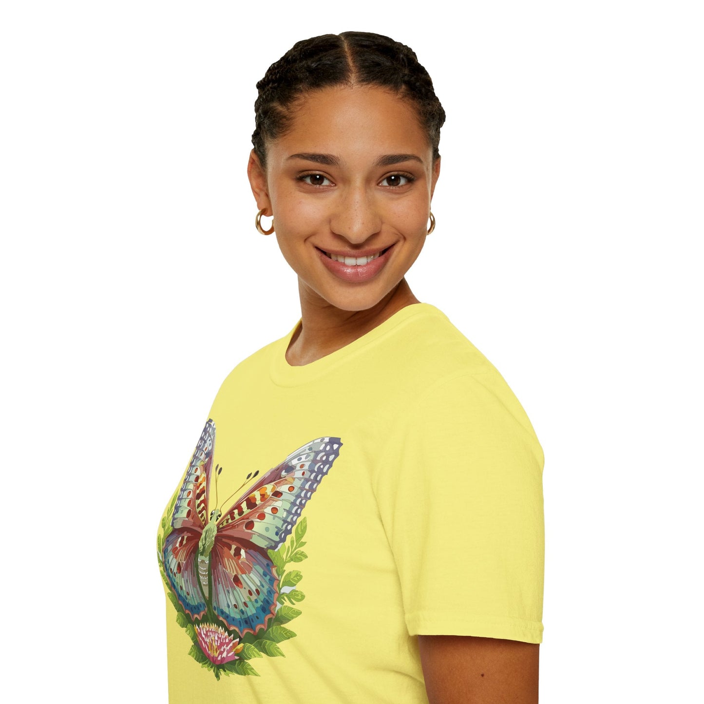 Butterfly Shirt Unisex T Shirt Gildan Softstyle 64000 Breathable Ring Spun Cotton Monarch Tee