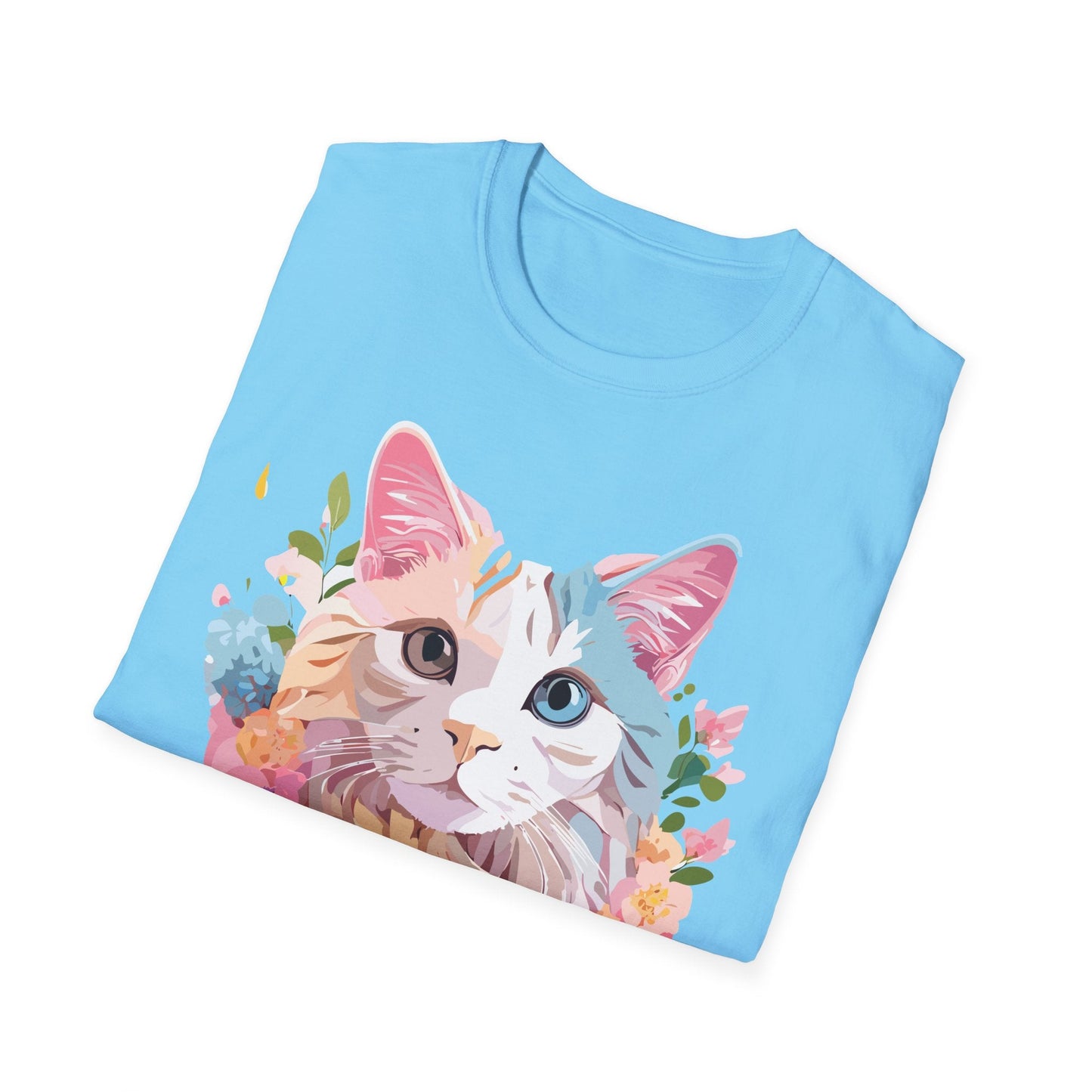 Cat Shirt Unisex Softstyle Tee 100 Percent Ring Spun Cotton Kitten Tee