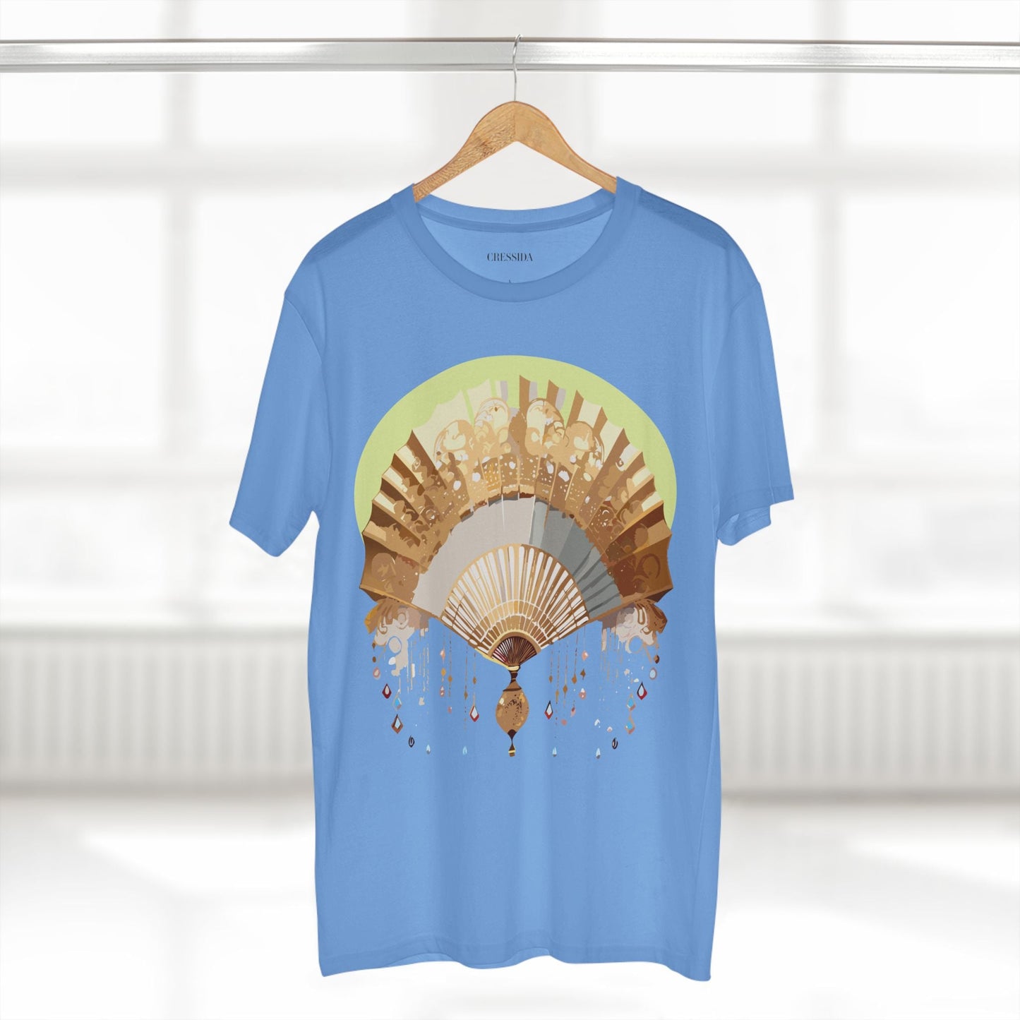 Antique Fan Graphic Design T-Shirt Unisex 100 Cotton Floral Carnival Artwork Tee 18