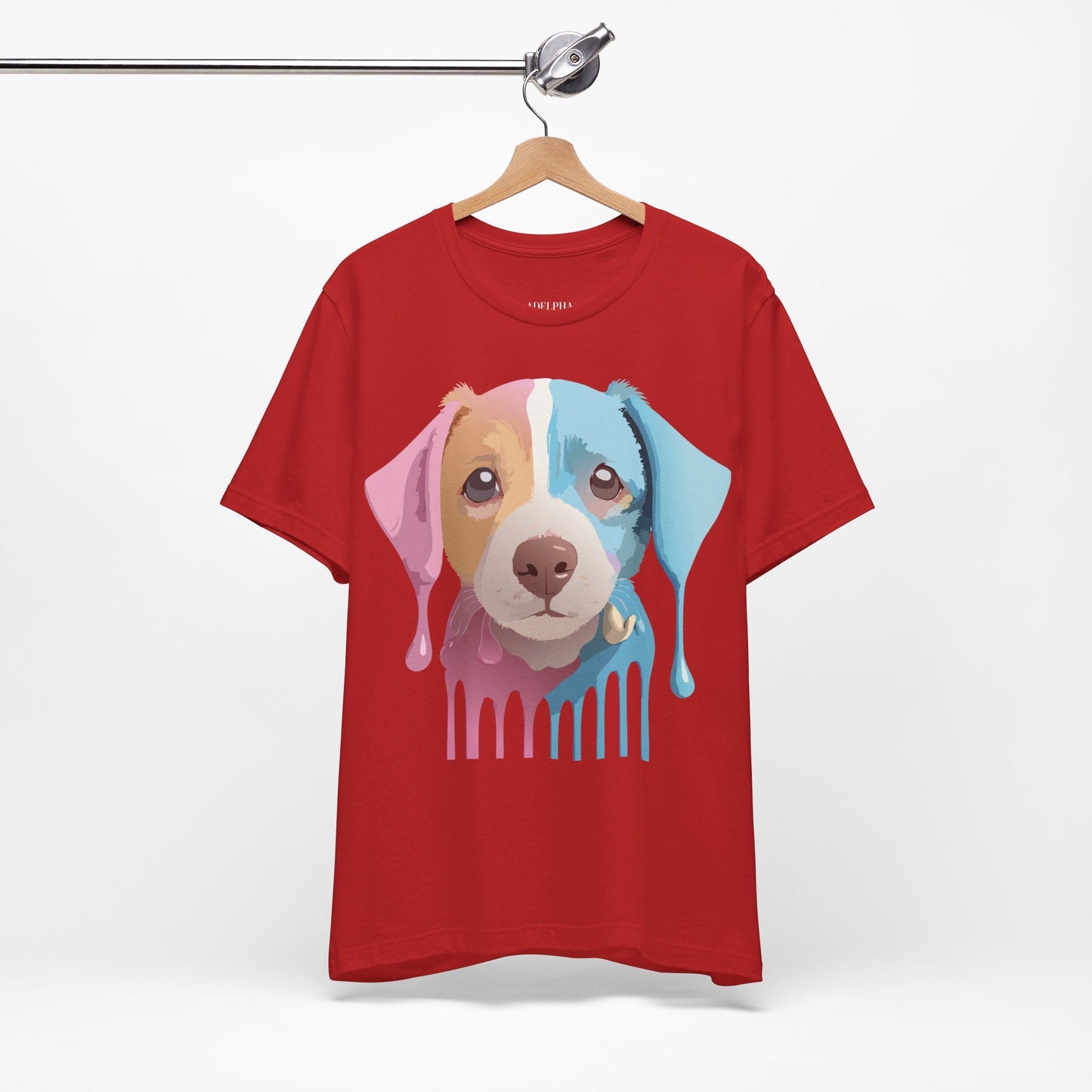 Vintage Inspired Dog Graphic Tee Unisex Jersey Short Sleeve Premium Adelpha Art Design
