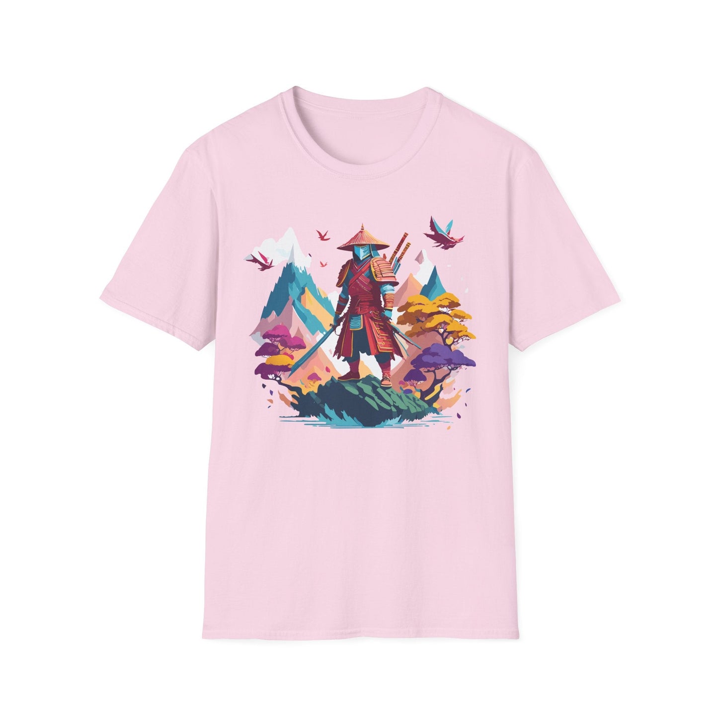 Samurai Shirt Unisex Samurai Tee Short Sleeve Gildan Softstyle 64000 100 Percent Ring Spun Cotton