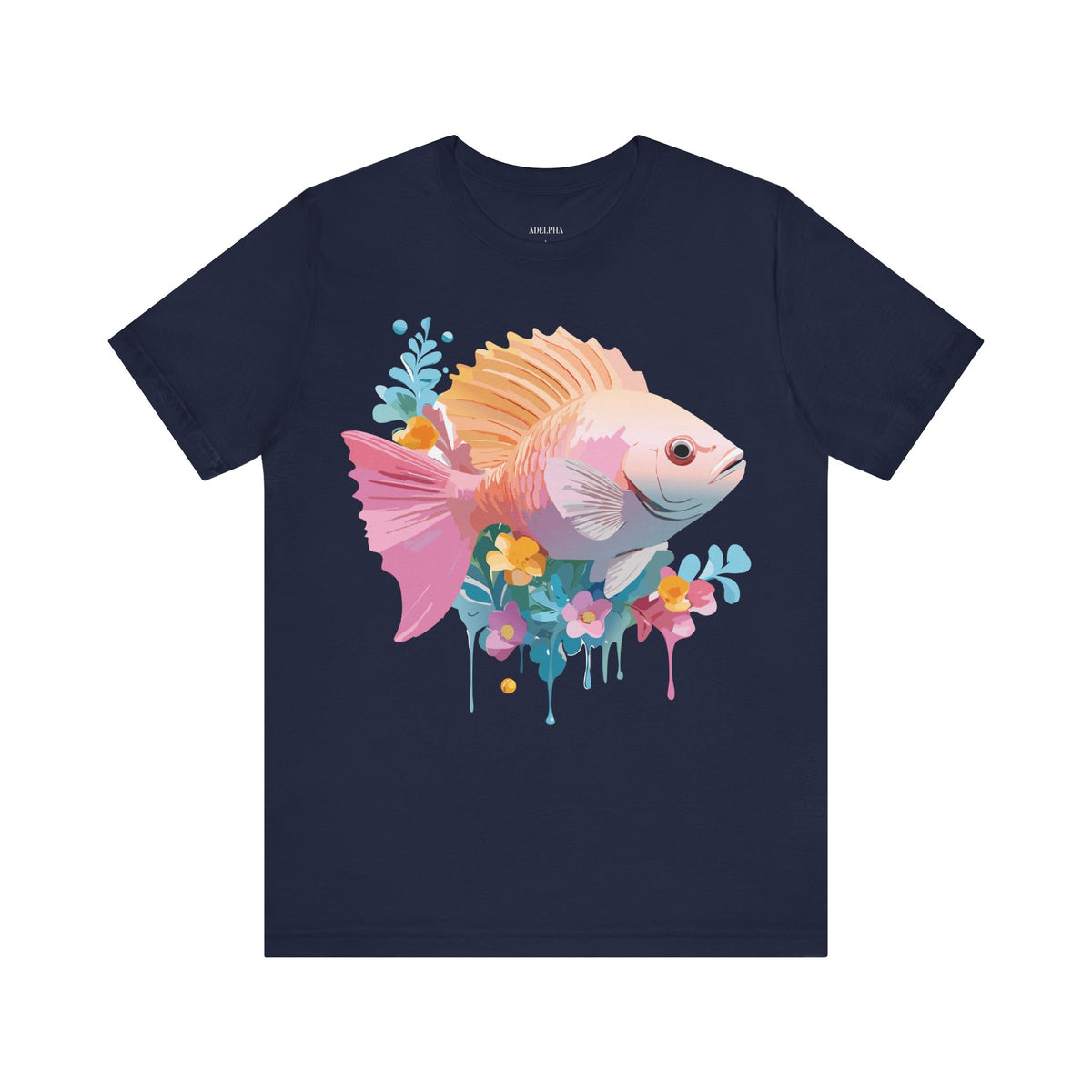 Fish Graphic Design Tee Bella+Canvas Unisex 100 Cotton Tee Shirt a101