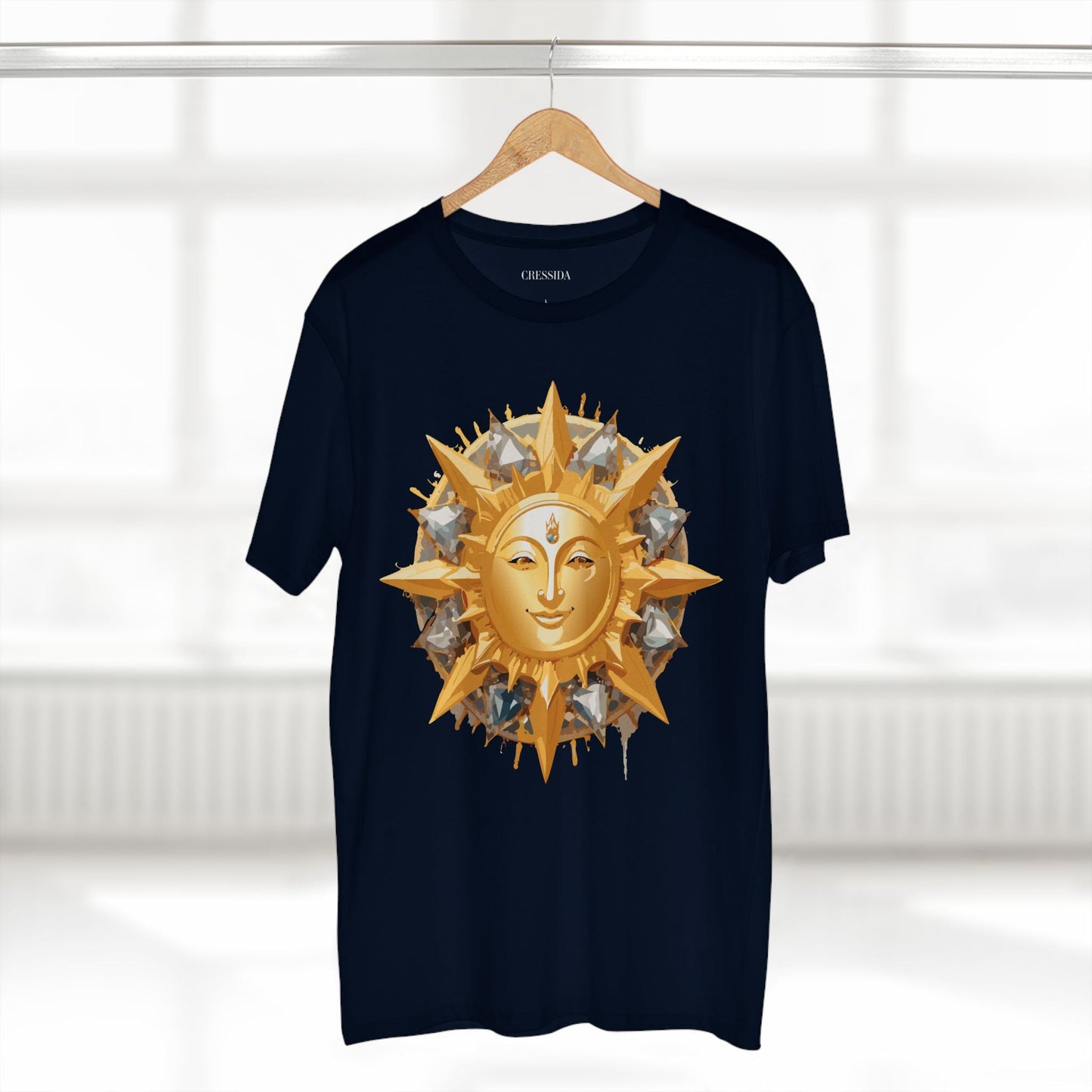 Gold Sun Graphic Unisex 100 Cotton T-Shirt with Golden Art Design 14
