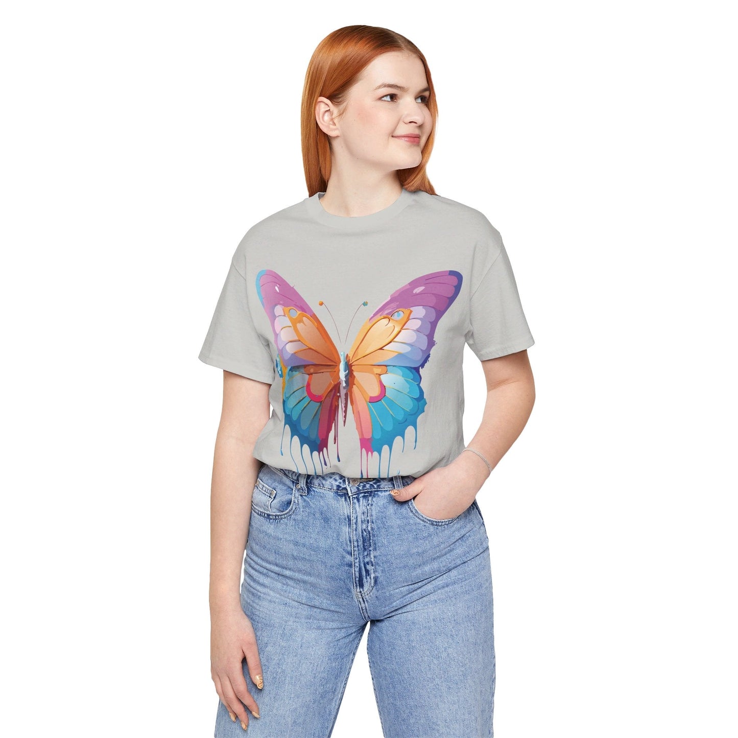 Butterfly Graphic Unisex 100 Cotton Lightweight Vintage Design Jersey Tee 91