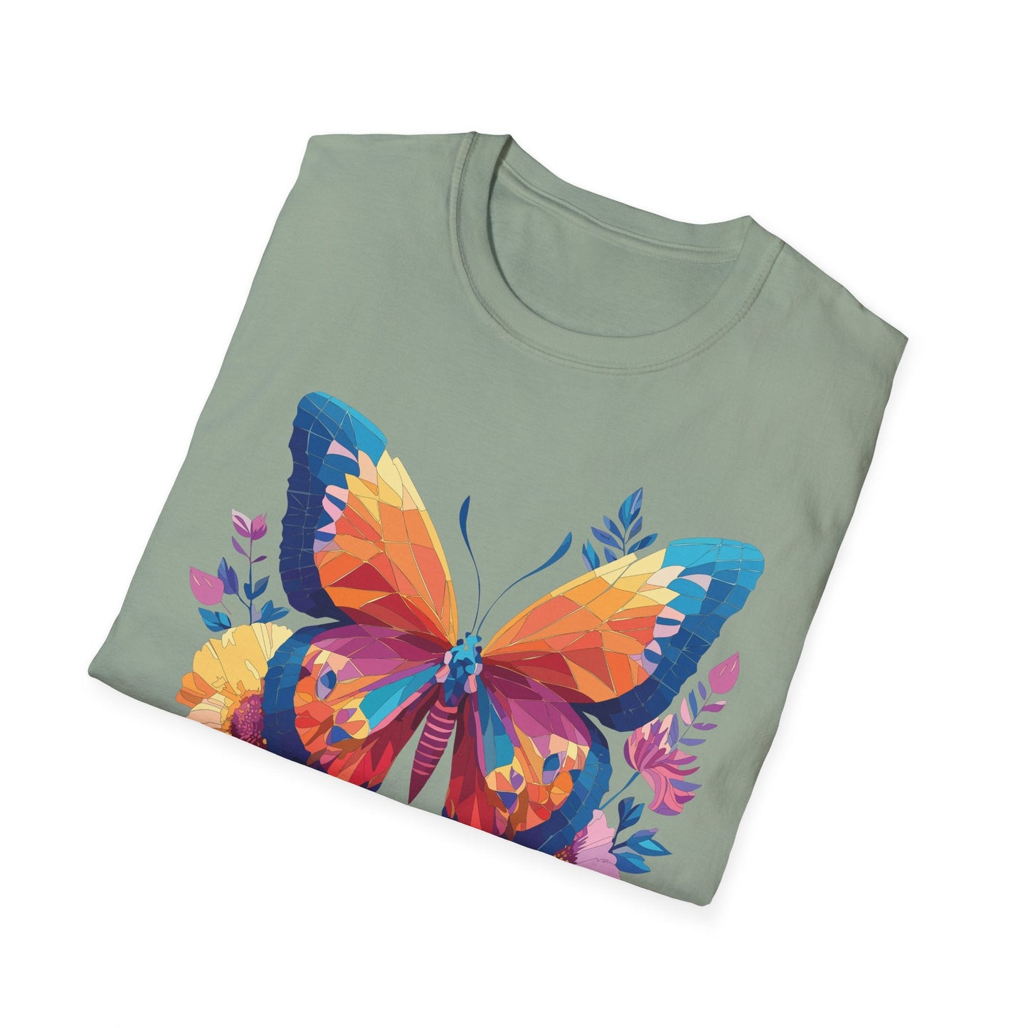 Butterfly Shirt Unisex Softstyle Short Sleeve Tee Monarch Butterfly 100 Percent Cotton