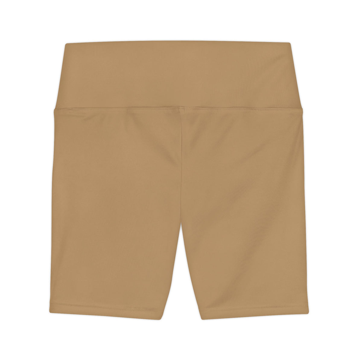 Camel High-Waist Women’s Workout Shorts — Neutral Tan Biker Shorts for Gym, Yoga & Everyday Activewear