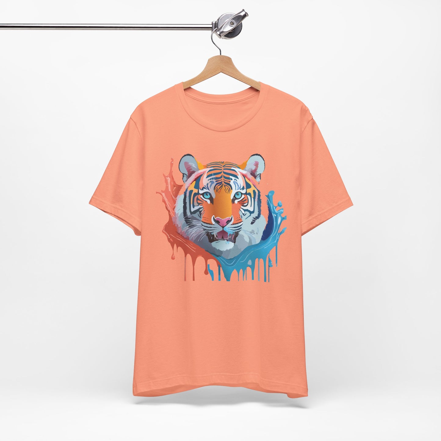 Unisex Tiger Tee, Animal Shirt, Tee Shirt with Tiger, Art T-Shirt, Animal Tees, Big Cat Shirt, Art Design T-Shirt 5