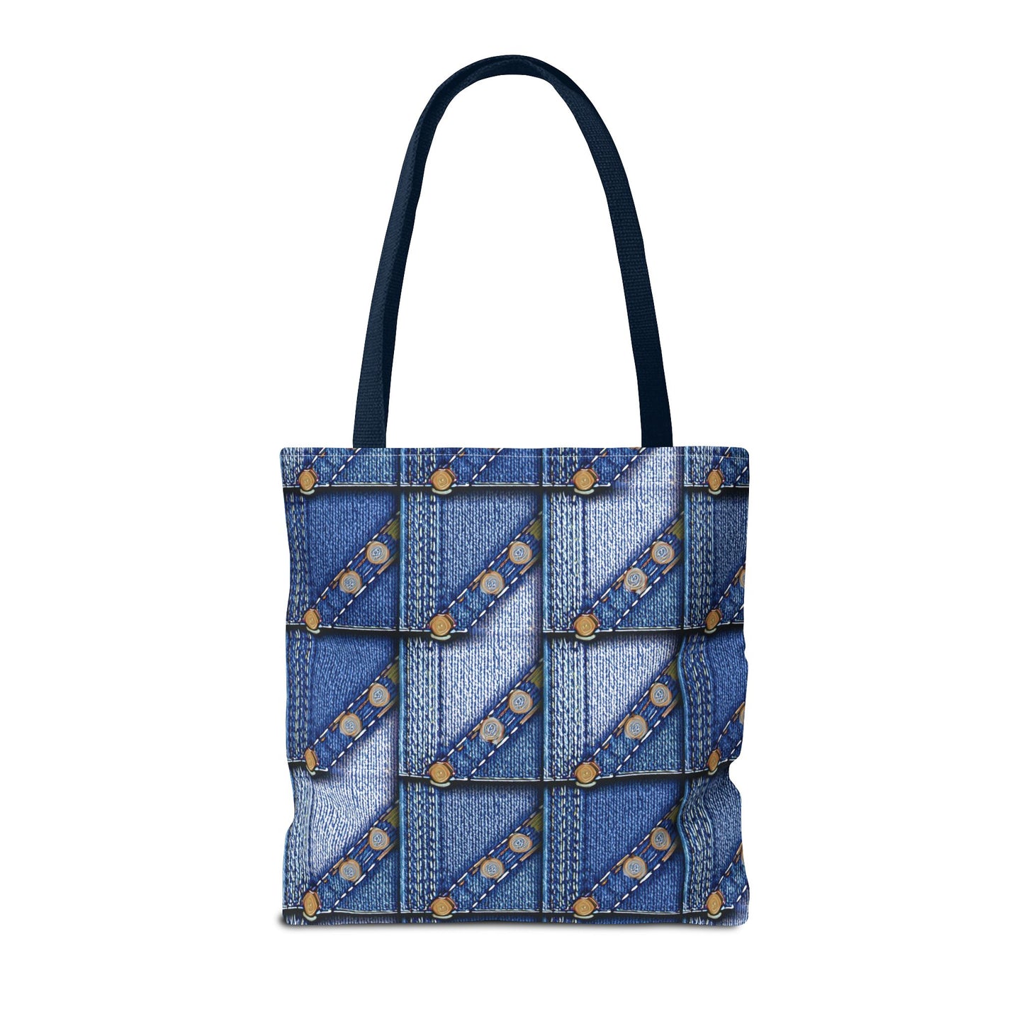 Denim Fabric Imitation Print Unisex Canvas Bag Poly Spun 3 Sizes Tote Bag 117