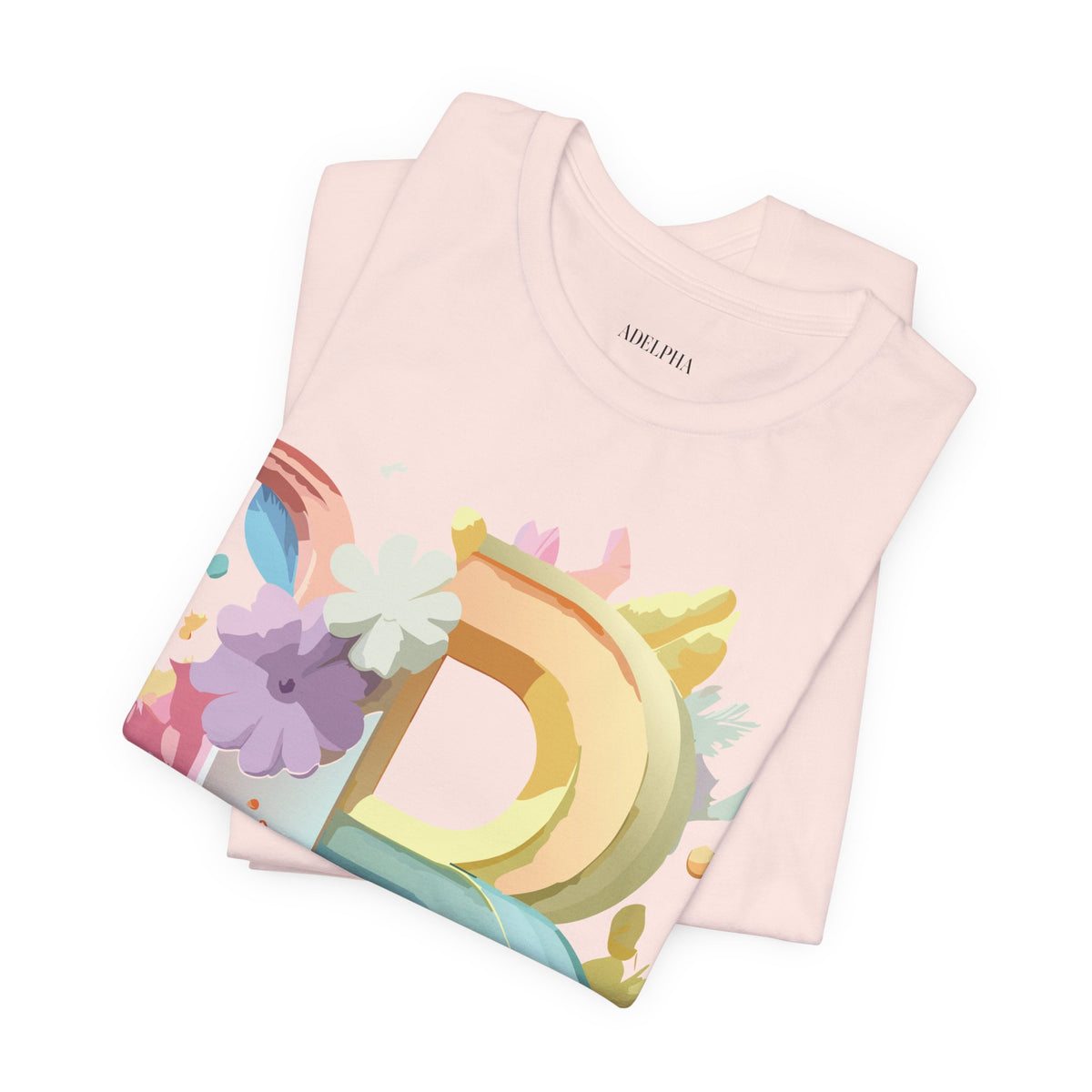 Letter B Graphic Unisex Cotton Bella+Canvas Tee with Art Letter Design